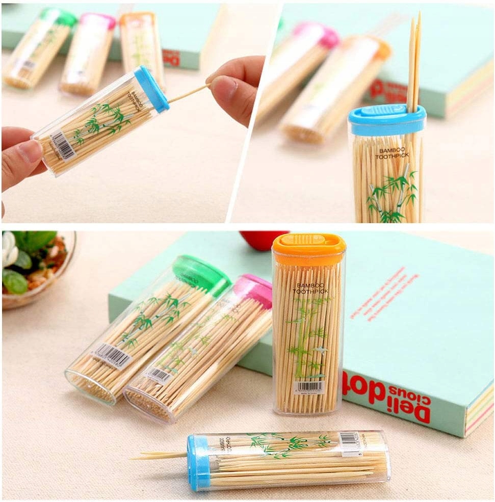 WYKAŁACZKI BAMBUSOWE W ETUI KORECZKI PIKERY EKO Długość 6.5 cm