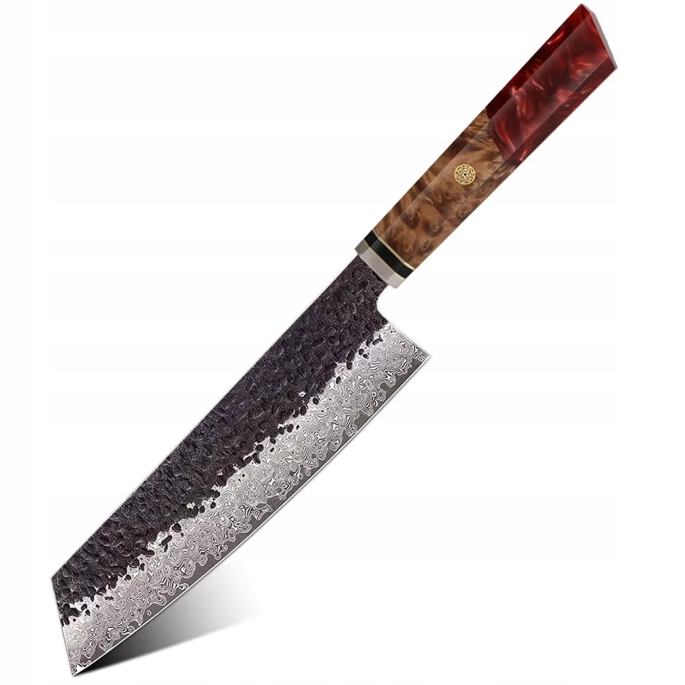 Damaškový kuchynský nôž Airi Kiritsuke/Červená KP-37351
