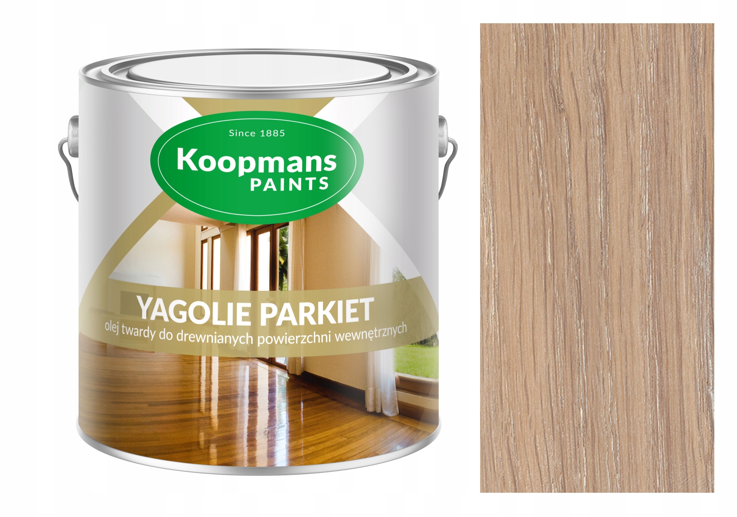Koopmans Yagolie Parketový Olej Tvrdý Na Drevo 2,5 L Biely 01