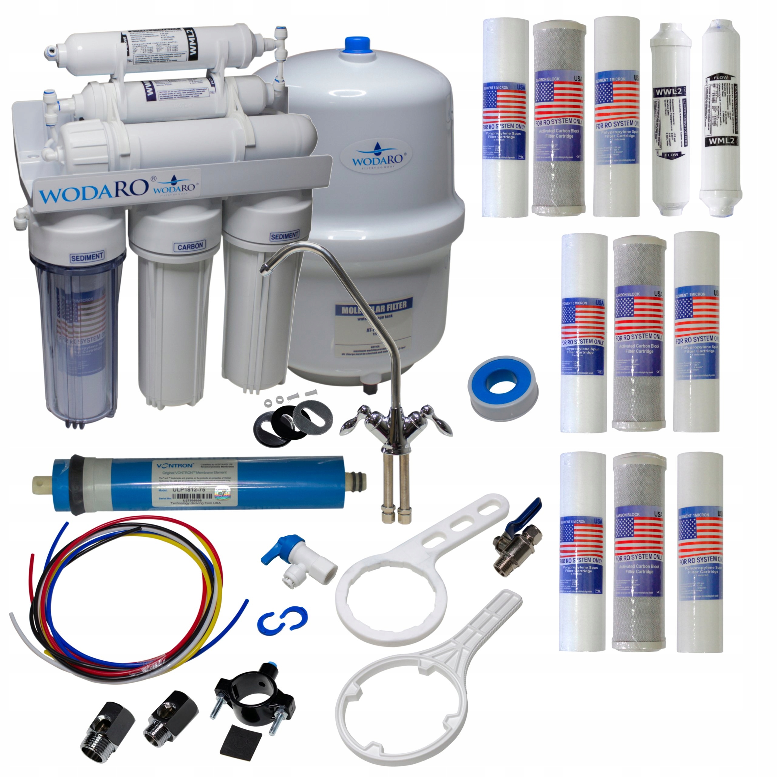 Filtr Wody Odwrócona Osmoza RO6 Wkłady Na Zapas!