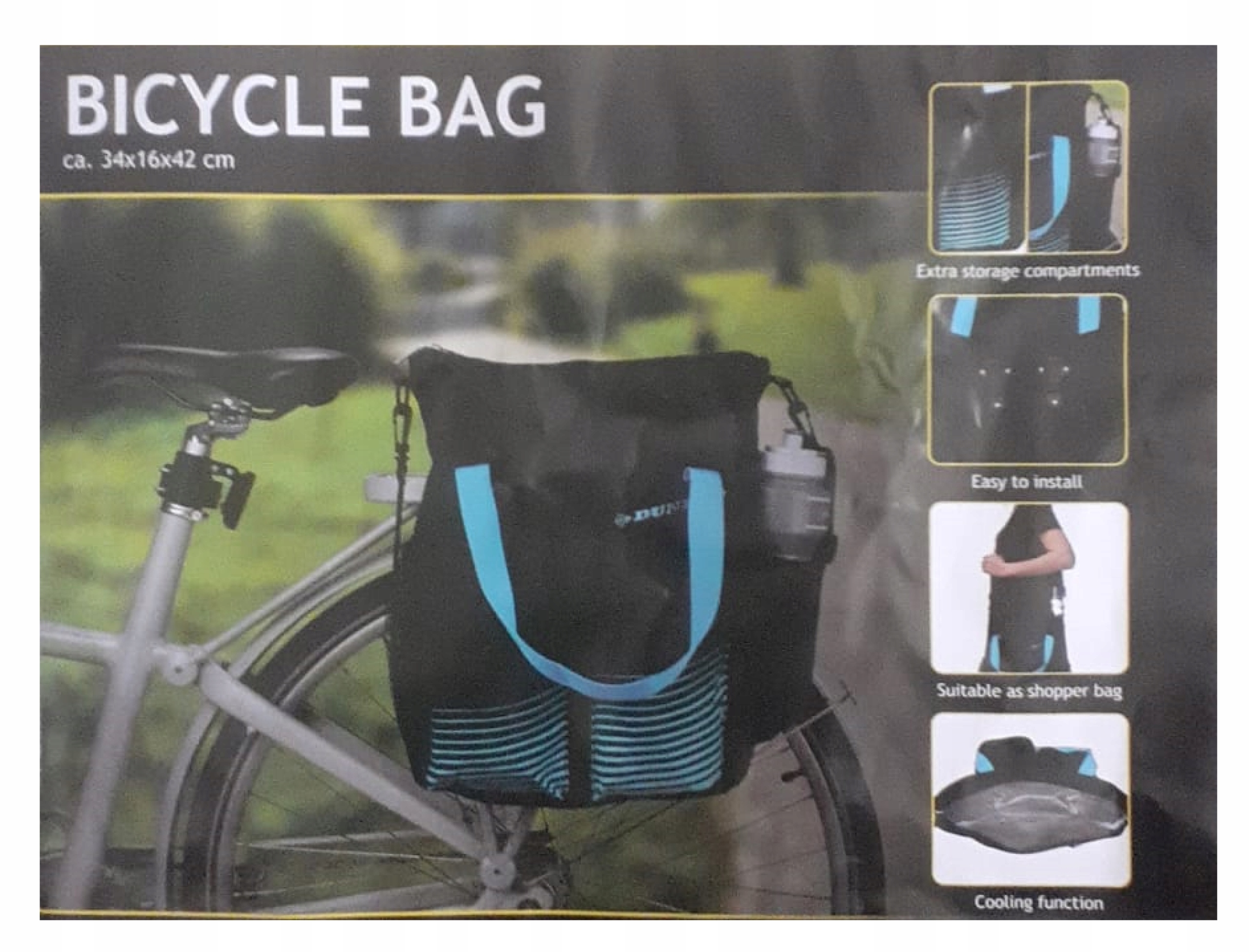 Cyklistická Taška Brašna Na Rameno Dunlop termo taška se zipem Černá