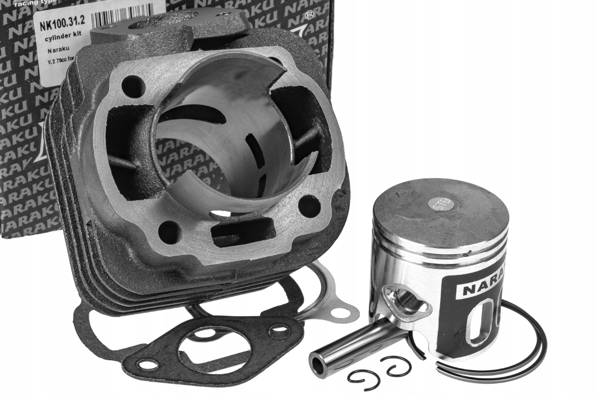 Cylinder Kit Naraku Sport V2 70cc, Minarelli ležiaci Ac (bez hlavy)