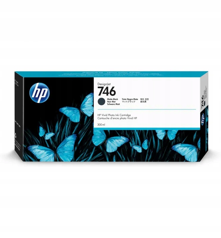 Nový Originálny atrament Hp 746 P2V83A Čierny Mat DesignJet Z6 Z9 Z9+