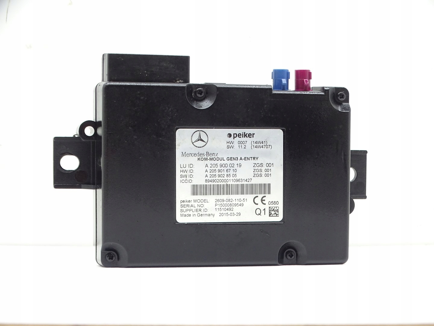 module control unit TELEMATIC MERCEDES C W205 CLS W218 A2059000219