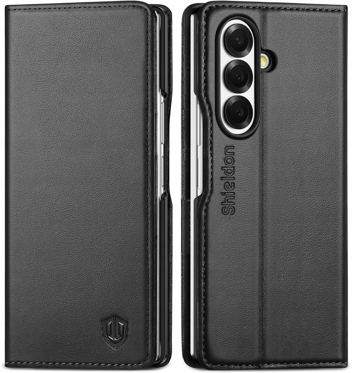 Pouzdro Shieldon pro Galaxy Z Fold7 Kůže Pravá peněženka