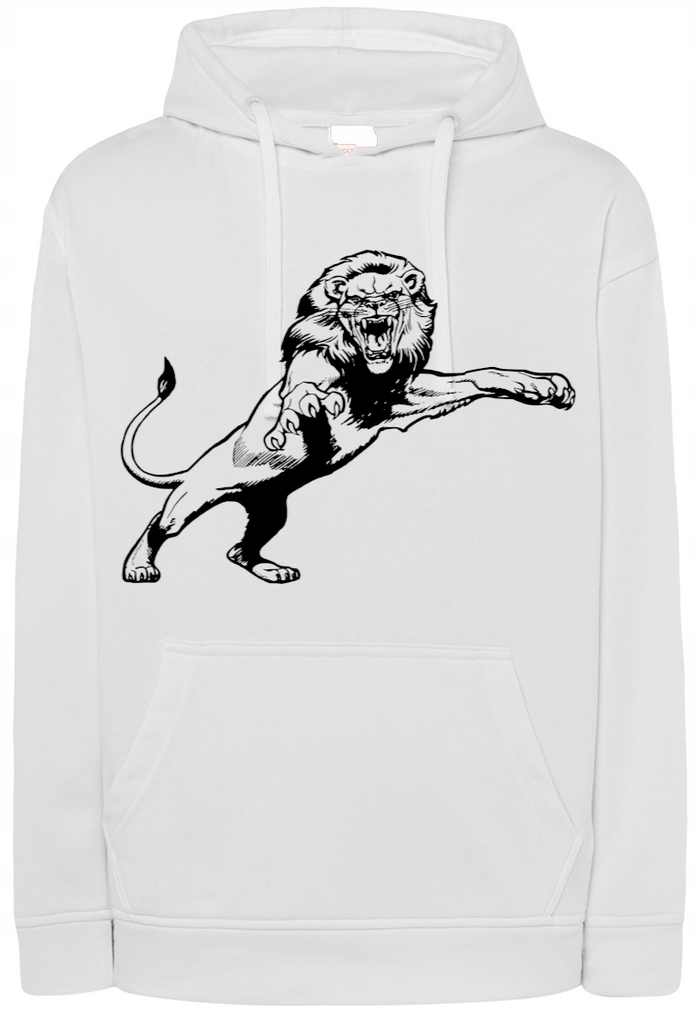 Pánská mikina s hrozivým potiskem Lev Skok r.XL