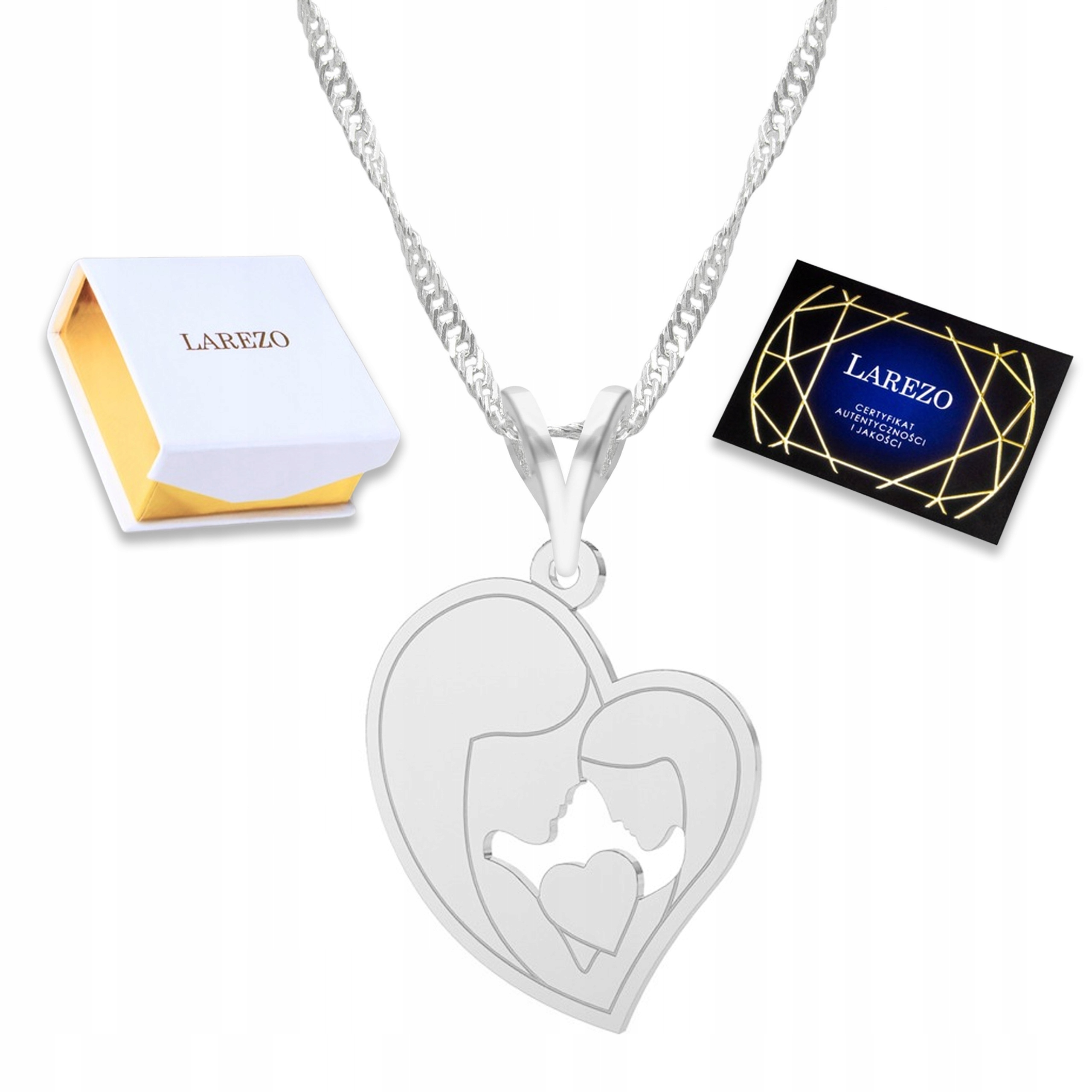 Stříbrný náhrdelník Matka s dítětem Maminka Dcera Láska Rodina Stříbro 925