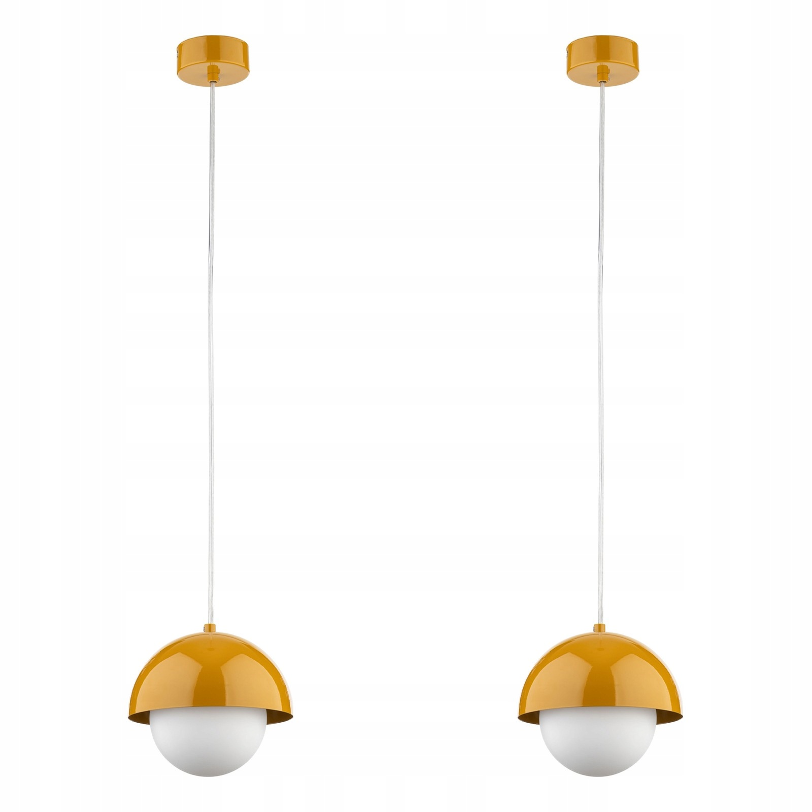 Tk Lighting Sada 2x Závěsná lampa Lustr Bono Okrový 1xG9 Regulace