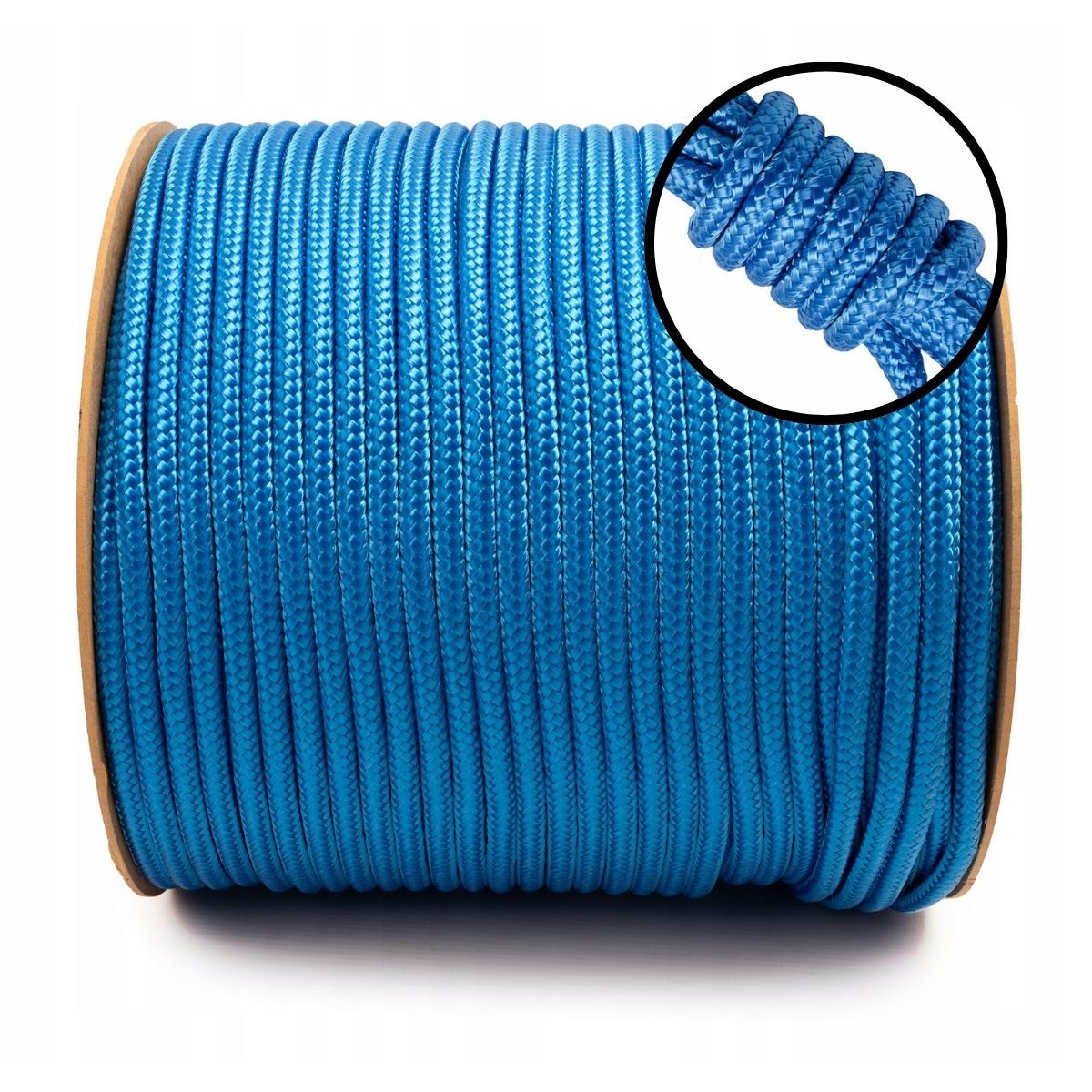 Lano Polypropylenové lanko Pletené pro vytyčení Modré 8mm 300M Cívka