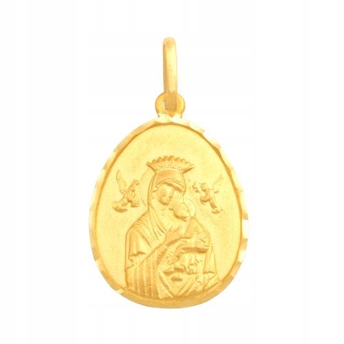 Medailon ze zlata 585 s obrázkem Panny Marie Neustálé pomoci
