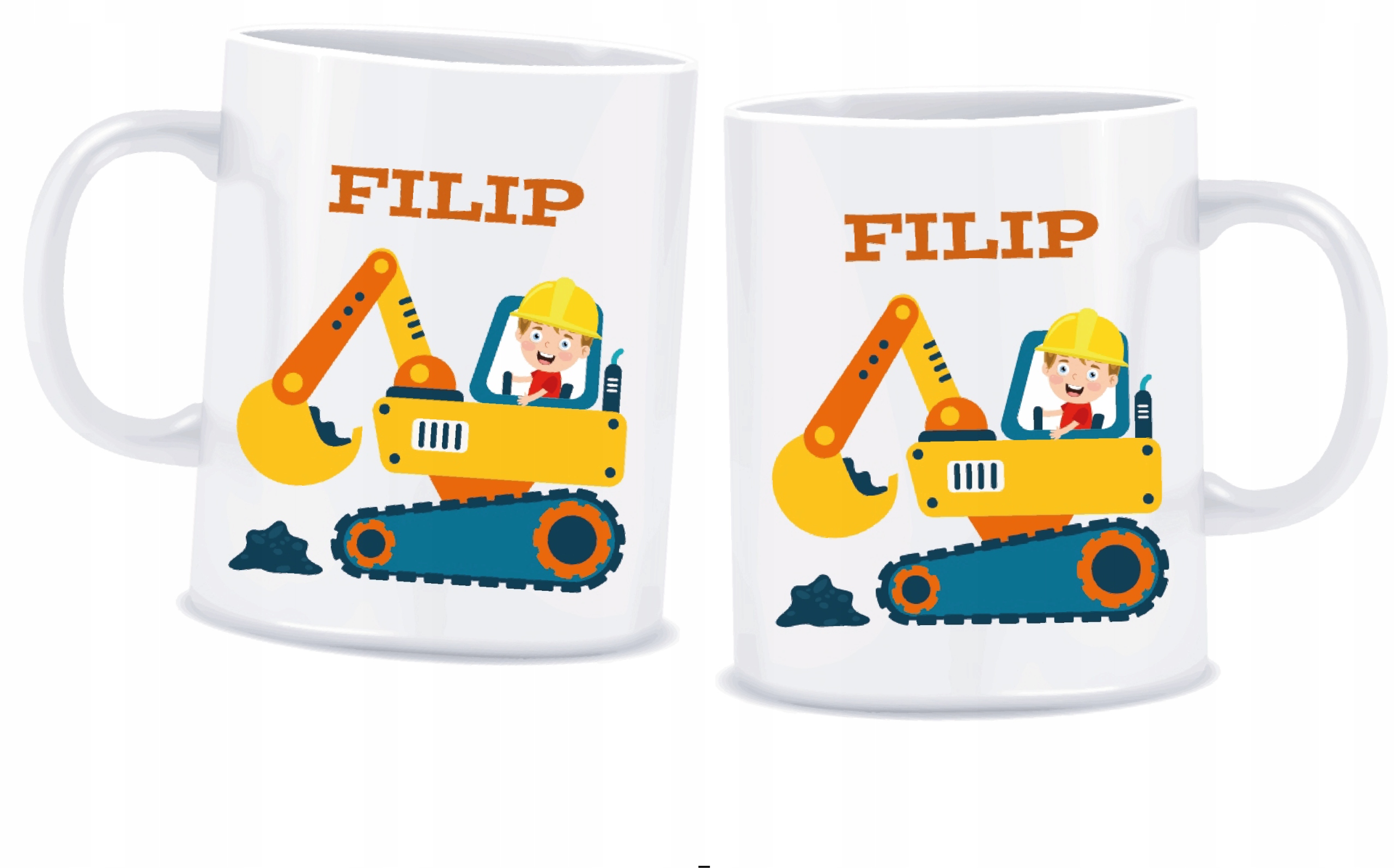 

Kubek z Koparką i Imieniem Urodziny, Dzień Dziecka