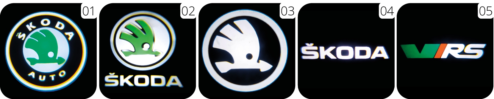 LED Projector Logo do drzwi SKODA OCTAVIA I II LED Producent LEDprojektor