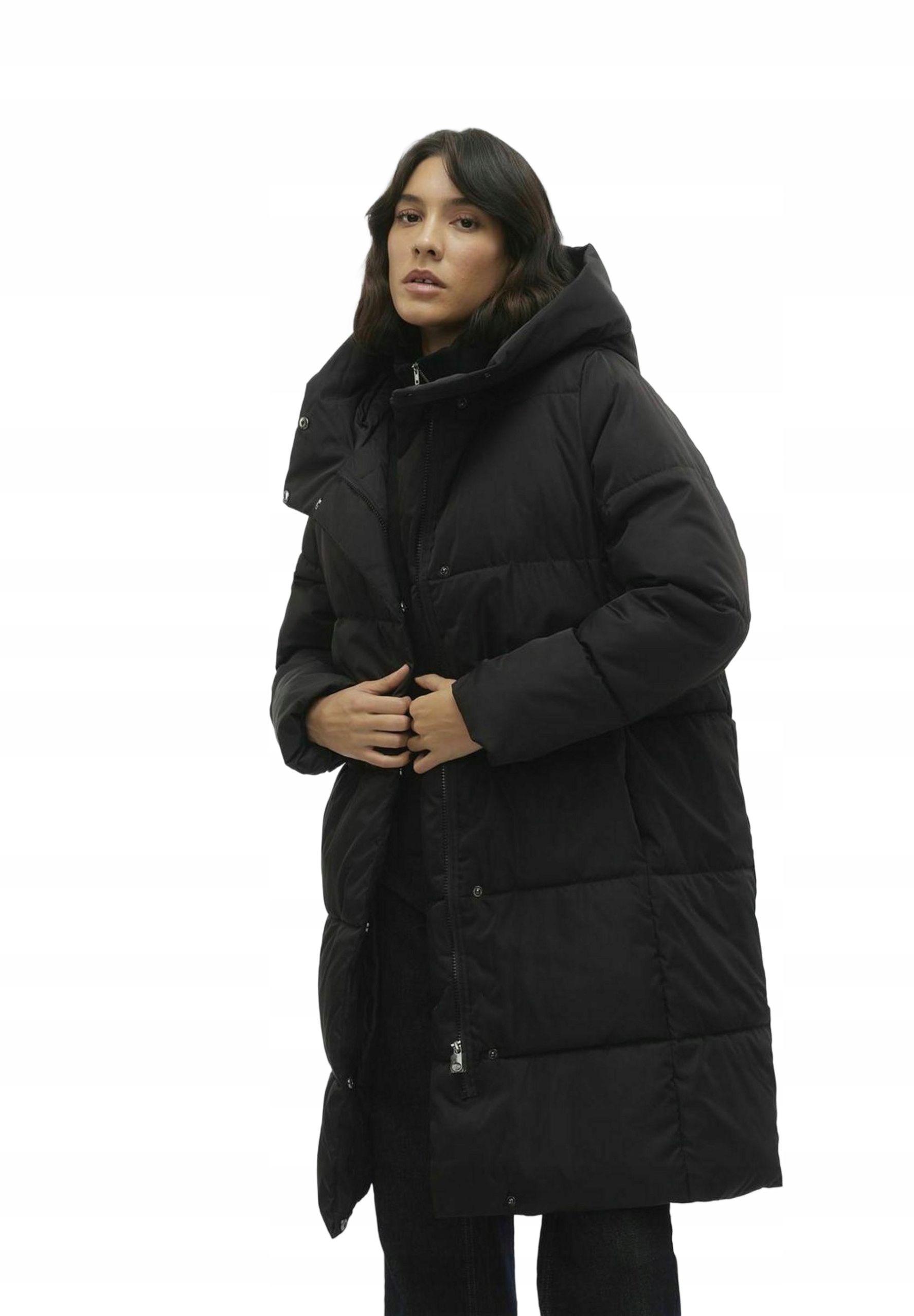 Vero Moda Černá Prošívaná Zimní Bunda S Kapucí S 6CB