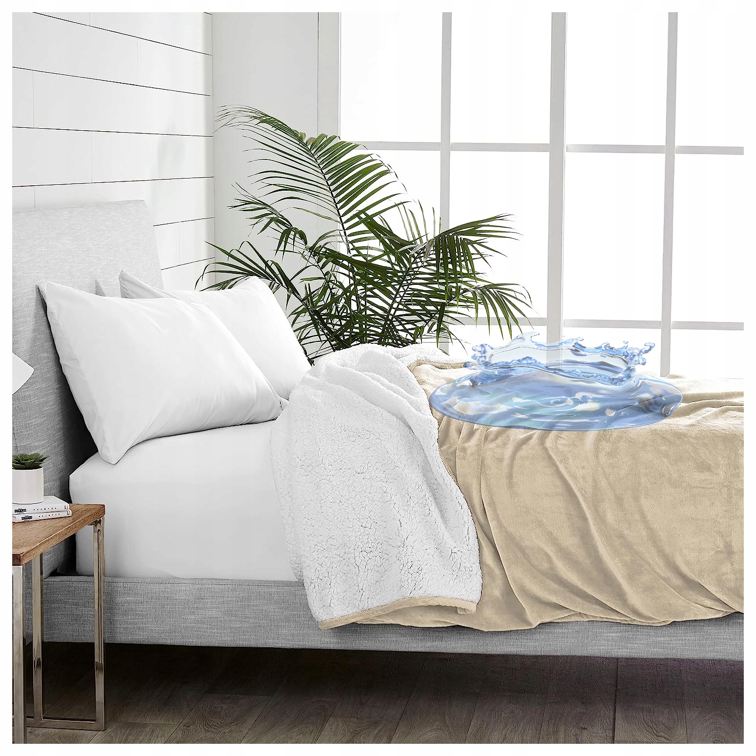 Voděodolná Deka Sherpa Beránek 150x200 Oboustranná