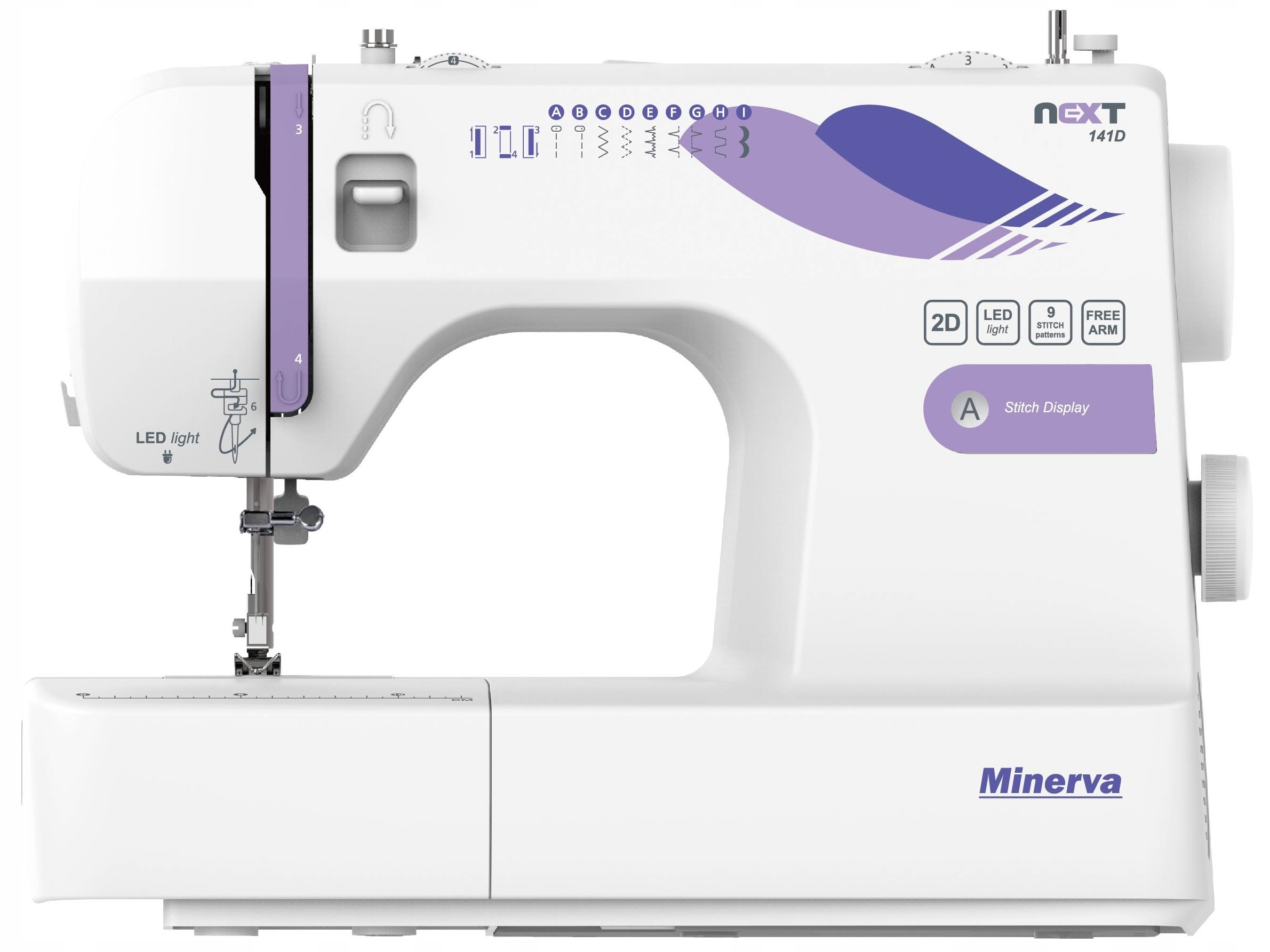 Maszyna do szycia Minerva Next 141D II 850 obr/min 70W Szycie wstecz