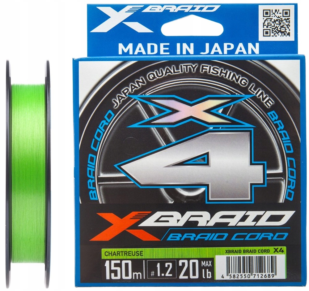 Plecionka Japońska Ygk X-Braid Braid Cord X4 150m #3.0/0.296mm 40lb/18.0kg