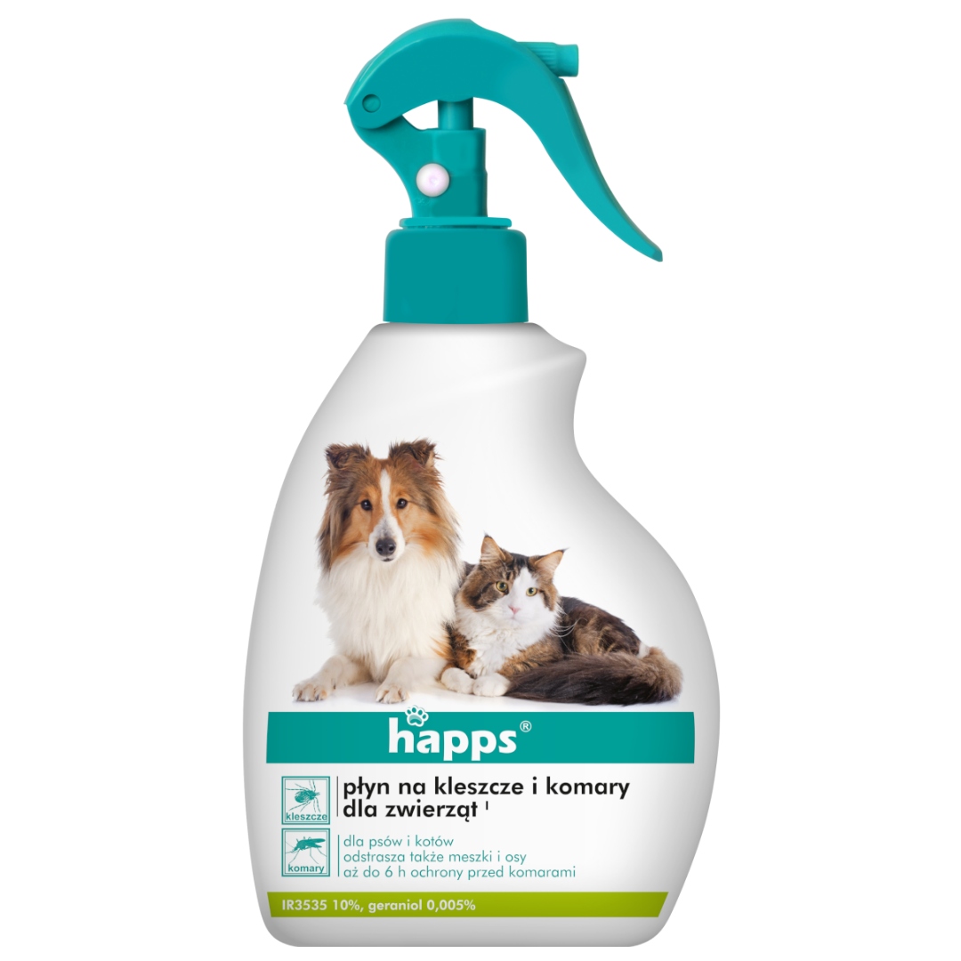 

Happs Spray na kleszcze komary dla zwierząt, 200ml