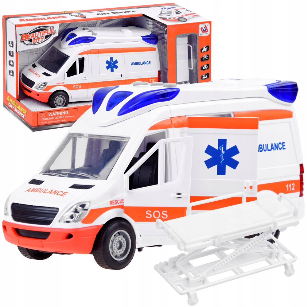 

Pogotowie Ambulans nosze Karetka z dźwiękiem