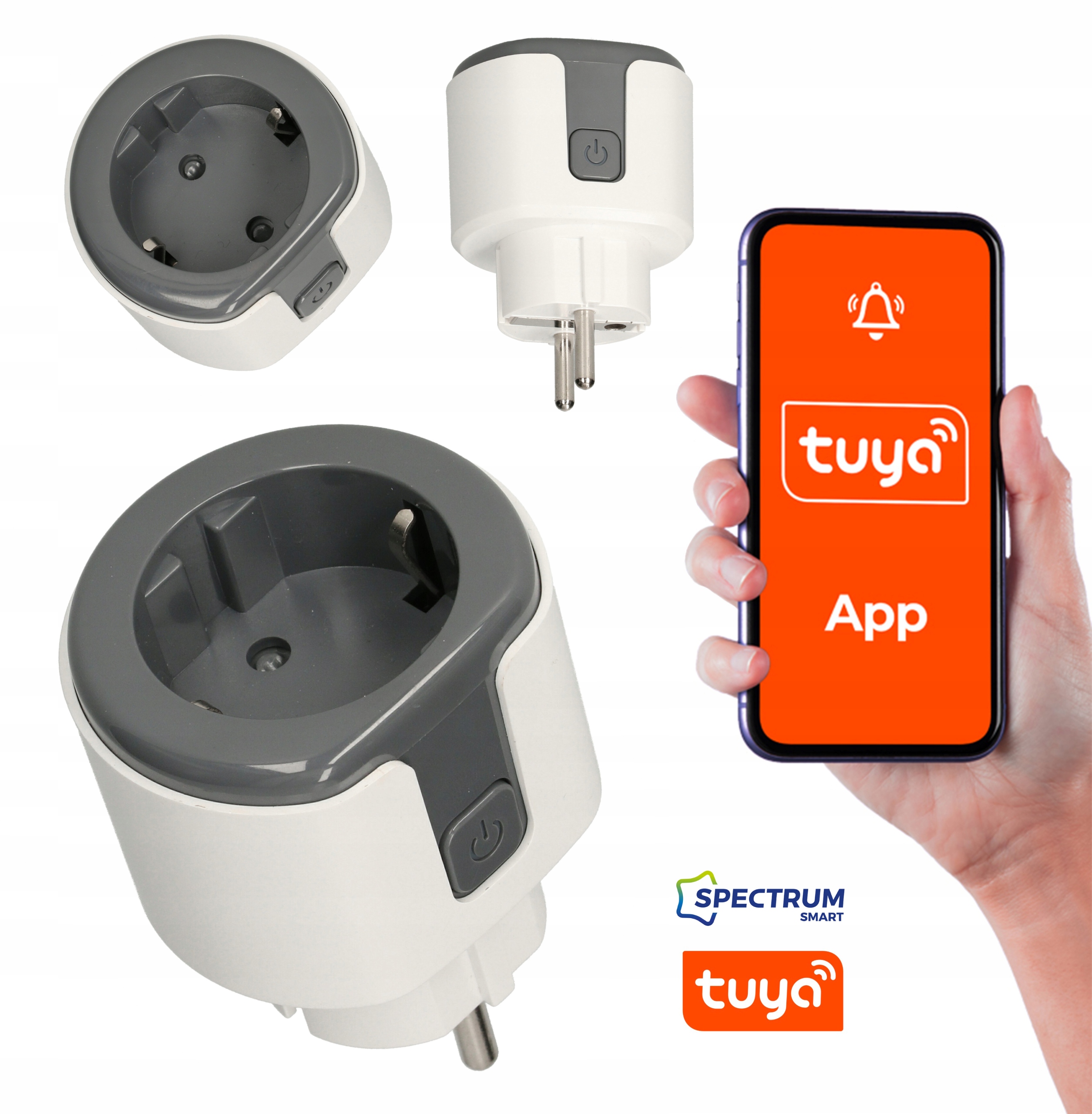 Gniazdko smart WIFI TUYA inteligentne programator timer 16A 230V RH-EU01 MK