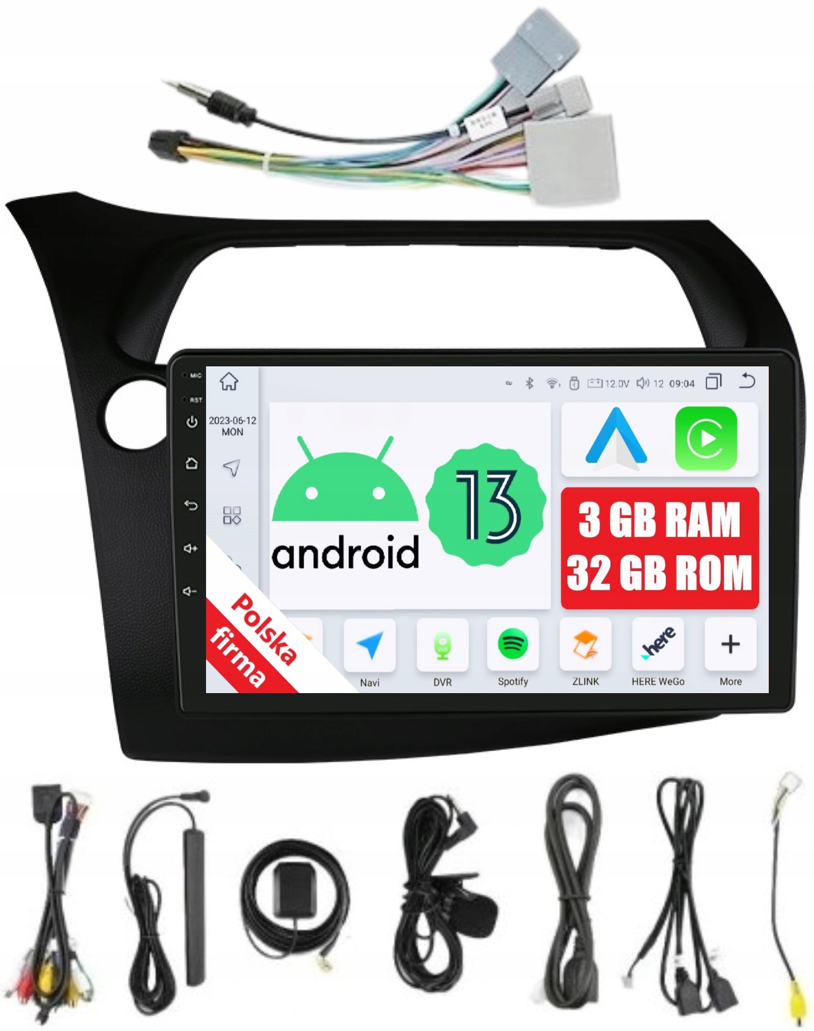 Navigace 2DIN Rádio Android Honda CIVIC 8 VIII Ufo 3/32 Gb Dsp Carplay Lte