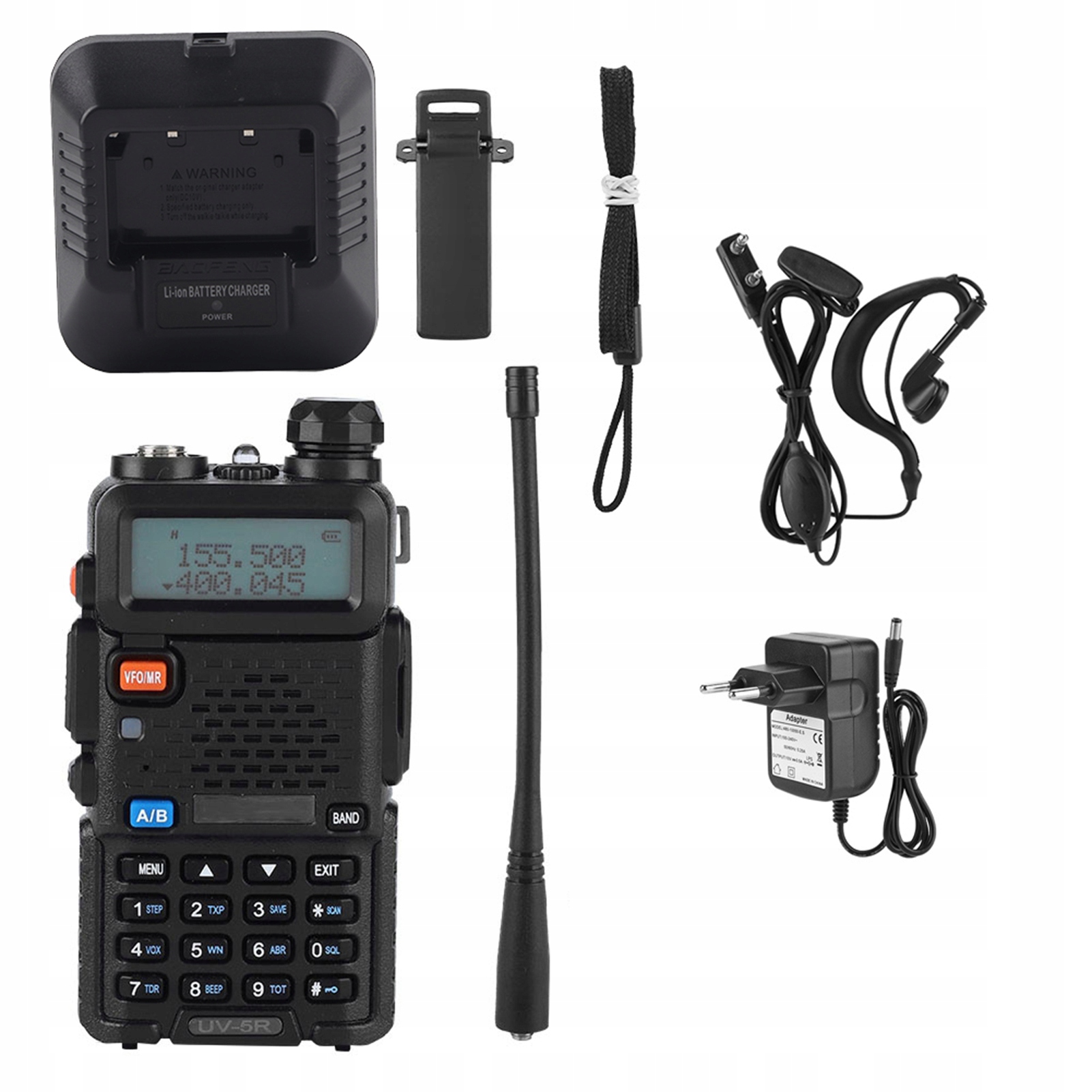 Radiotelefon UV-5R 5W antena 17 cm