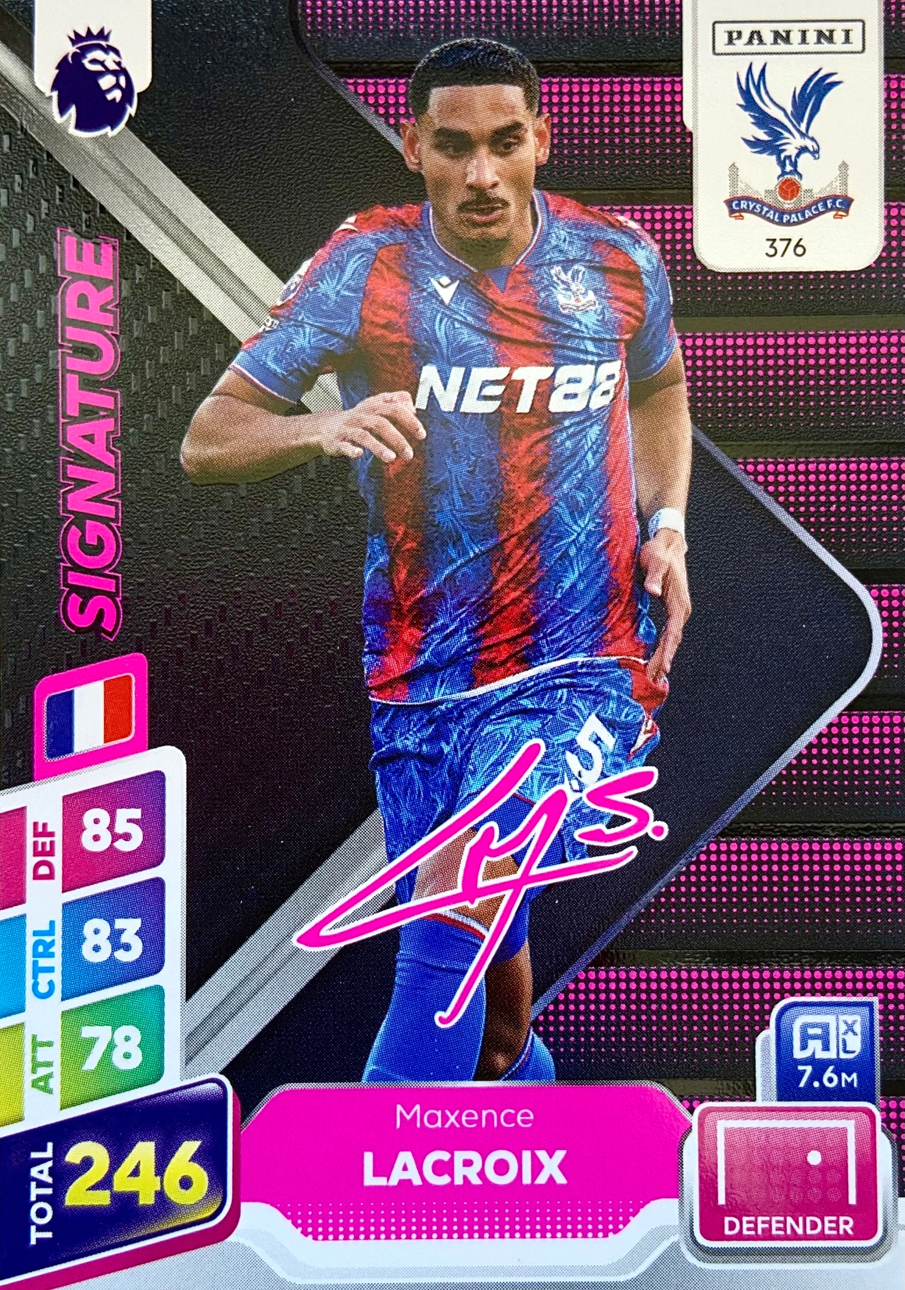 Premier League Plus 2025 Signature 376 Maxence Lacroix Crystal Palace