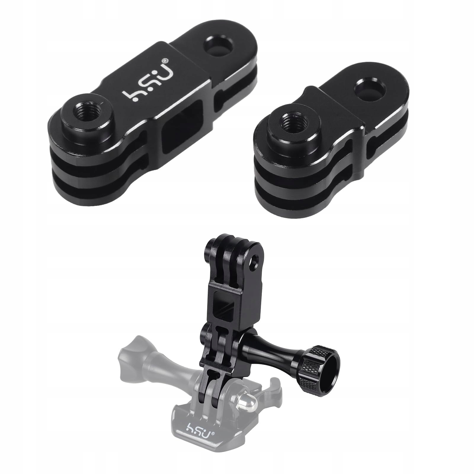 HSU Aluminiowy Uchwyt Kamerowy Do GoPro Hero Insta 360 Osmo Action — miniatura 3