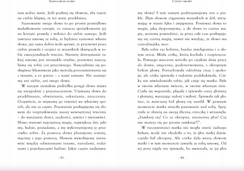 Cztery umowy. Droga do wolności osobistej. Miguel Tytuł Cztery umowy