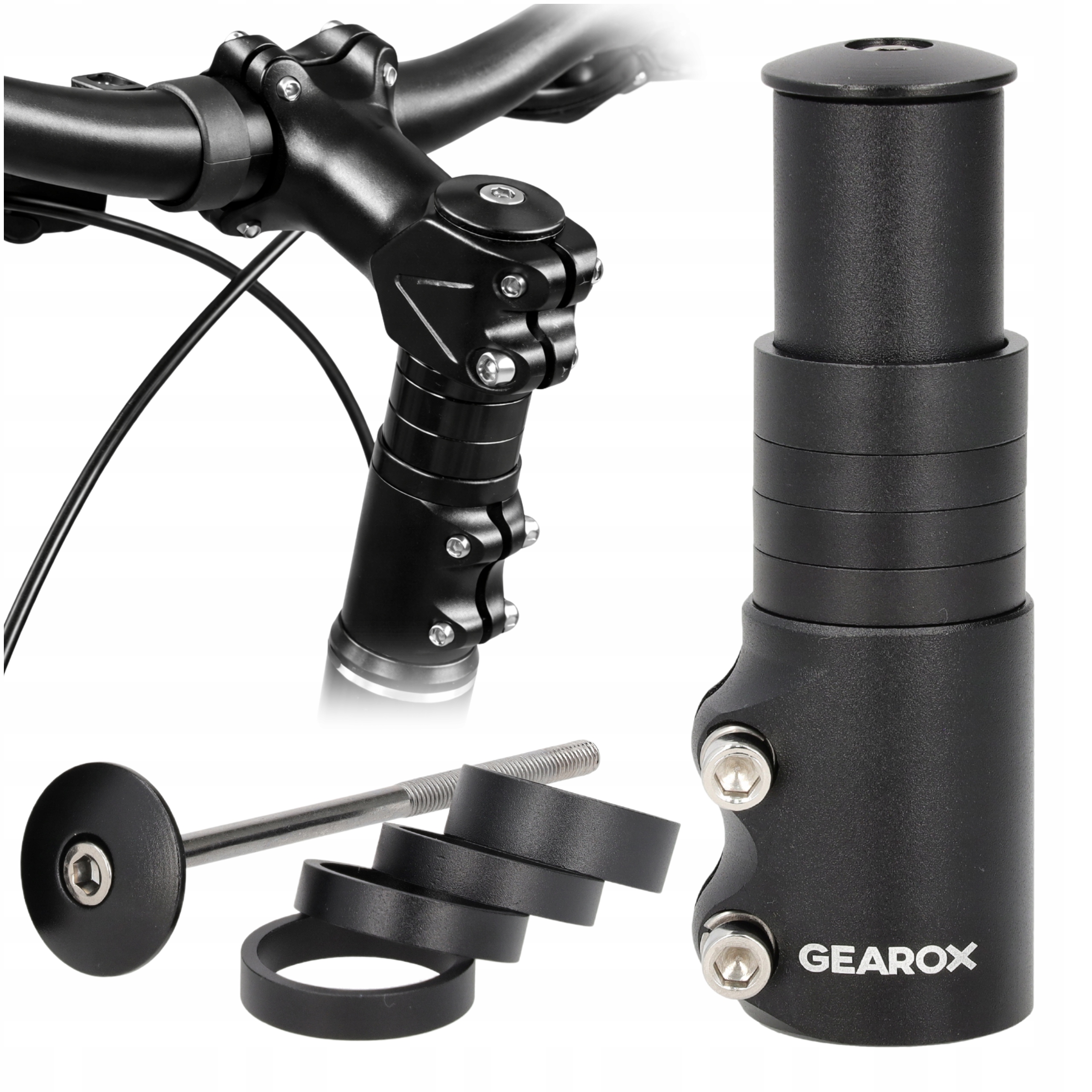 ADAPTER PRZEDŁUŻKA WSPORNIKA KIEROWNICY A-HEAD DO ROWERU PRZEDŁUŻACZ GEAROX