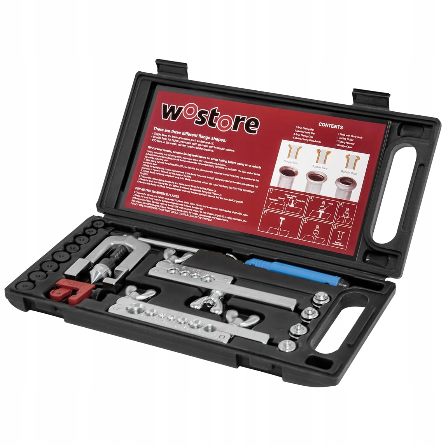 Sada pro kalichování brzdových trubek Sae/iso kufr