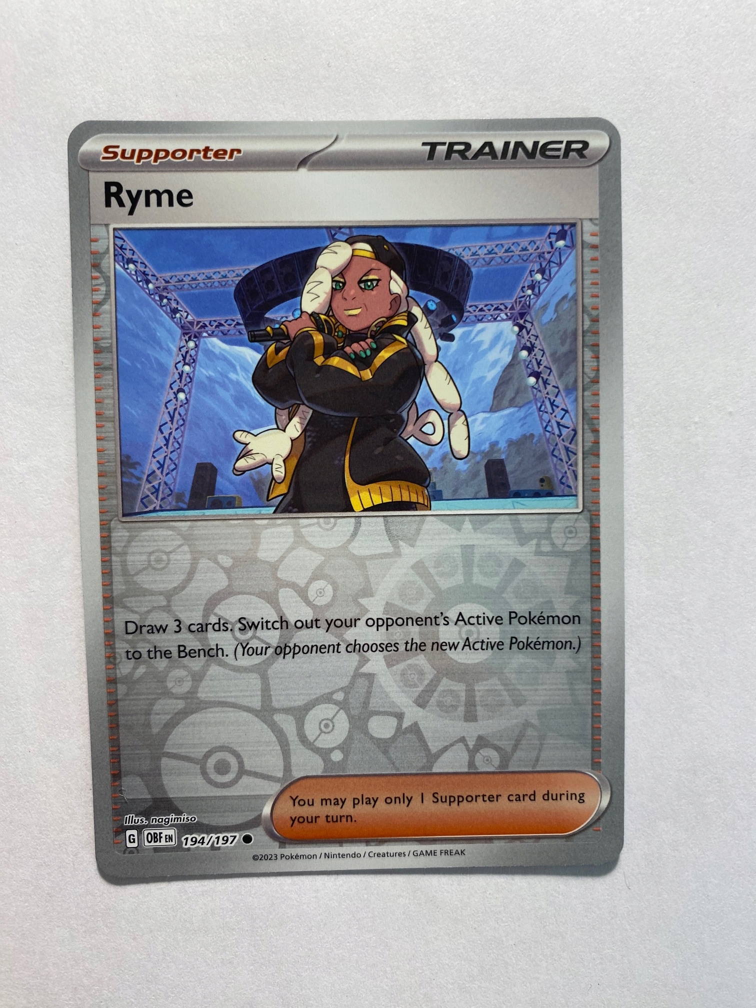 Obsidian Flame Reverse 194/197 Ryme