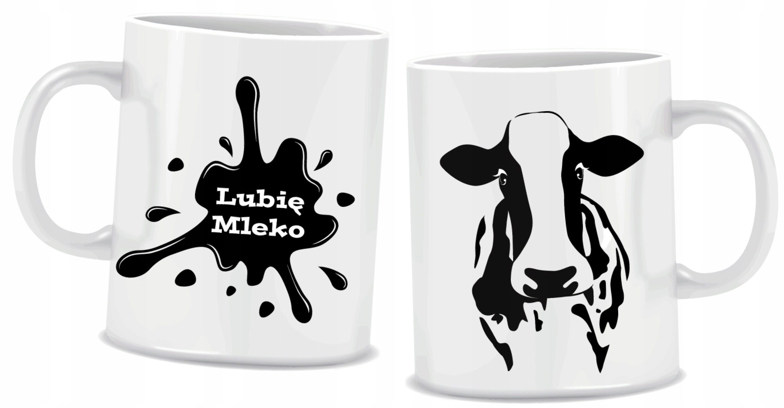 

Kubek z Krową napis Lubię Mleko na prezent 330 ml