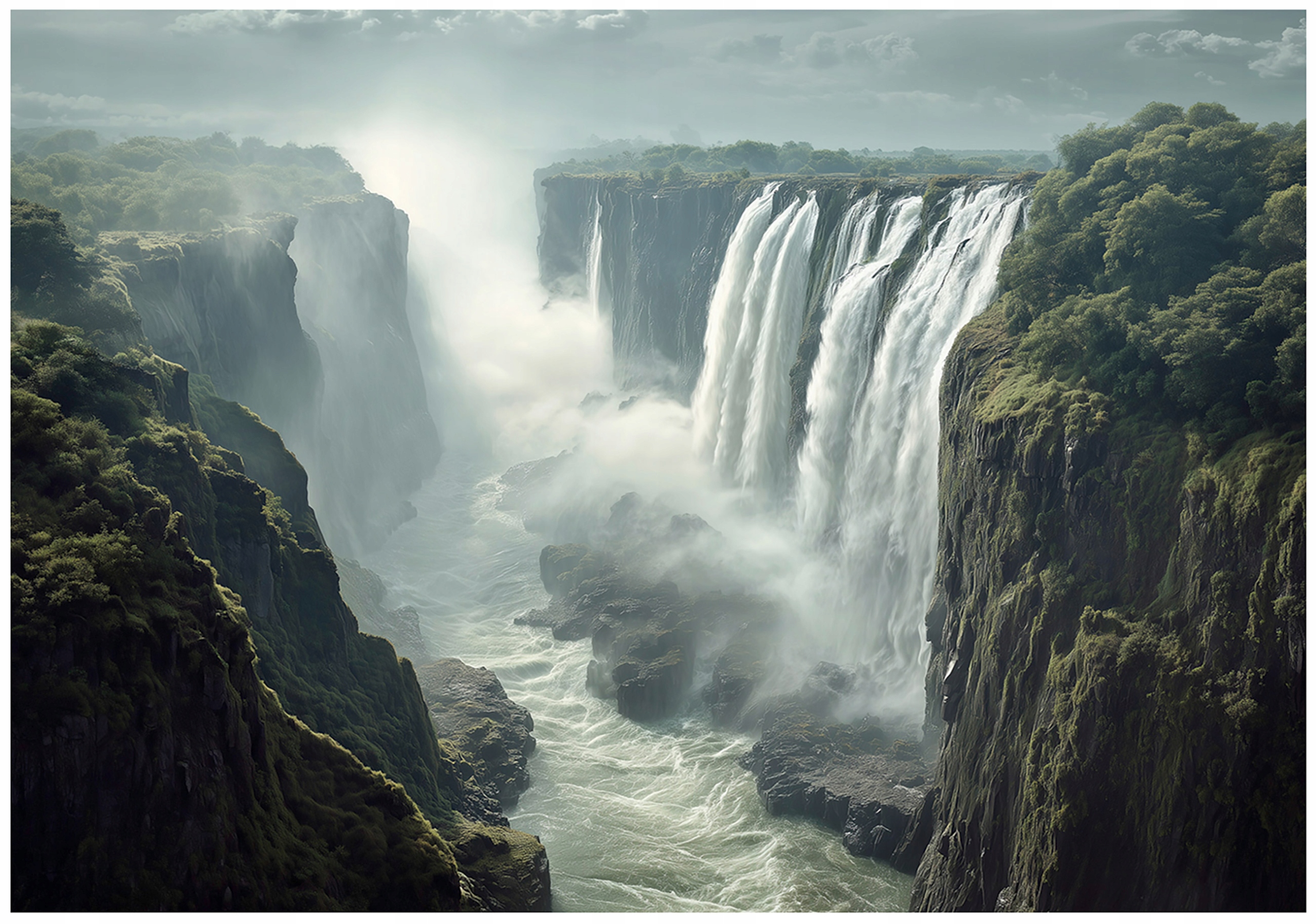 Fototapeta Vodopád Dřeva Příroda Ložnice Obývací Pokoj Tapeta Flizelina 250x175