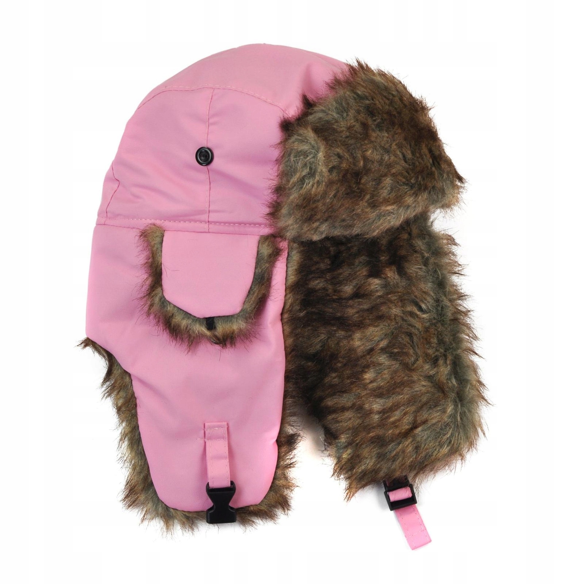 

Różowa Czapka Uszatka Uszanka W Góry Ocieplona