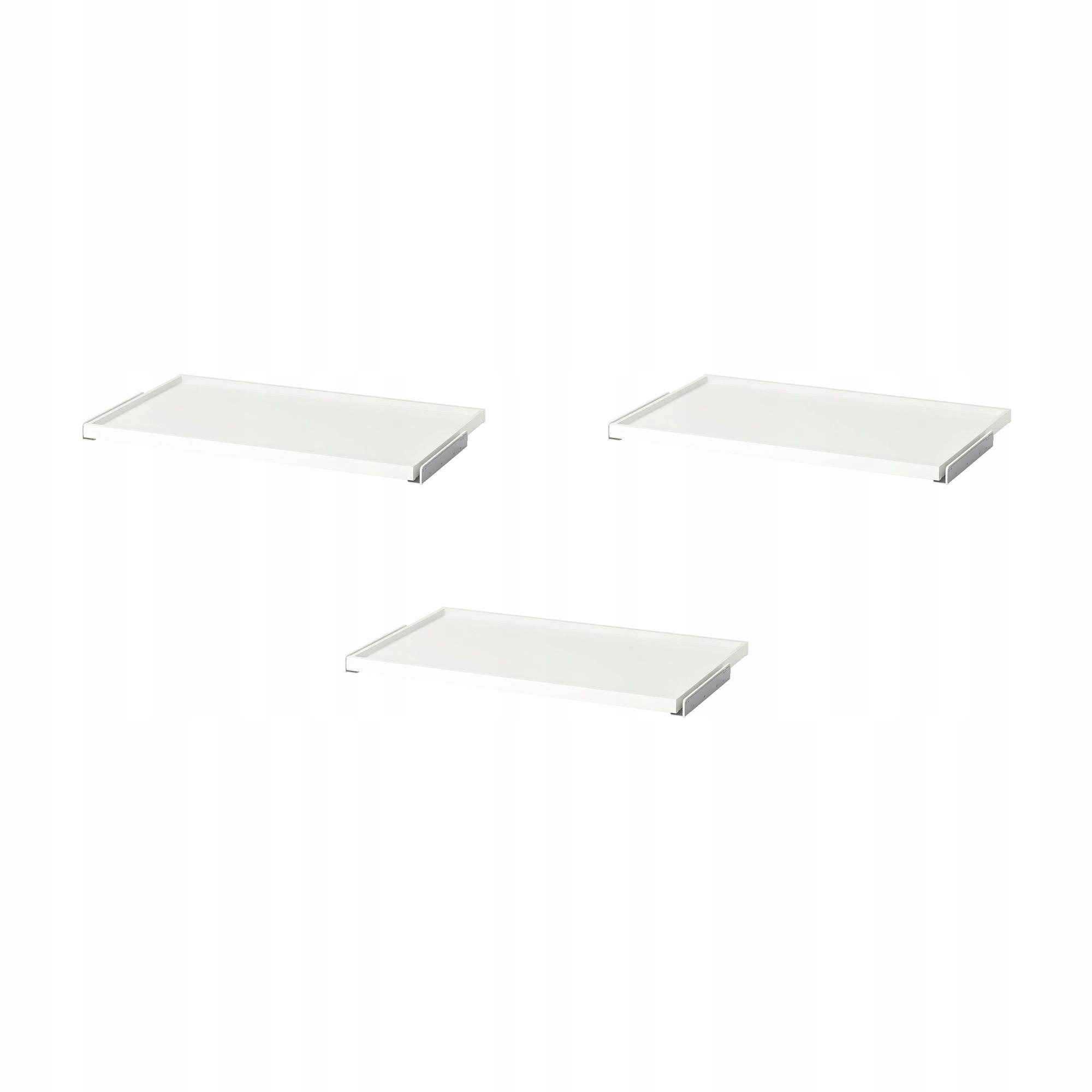 3 szt. Wysuwana taca Komplement biała 100x58 cm do szafy Pax