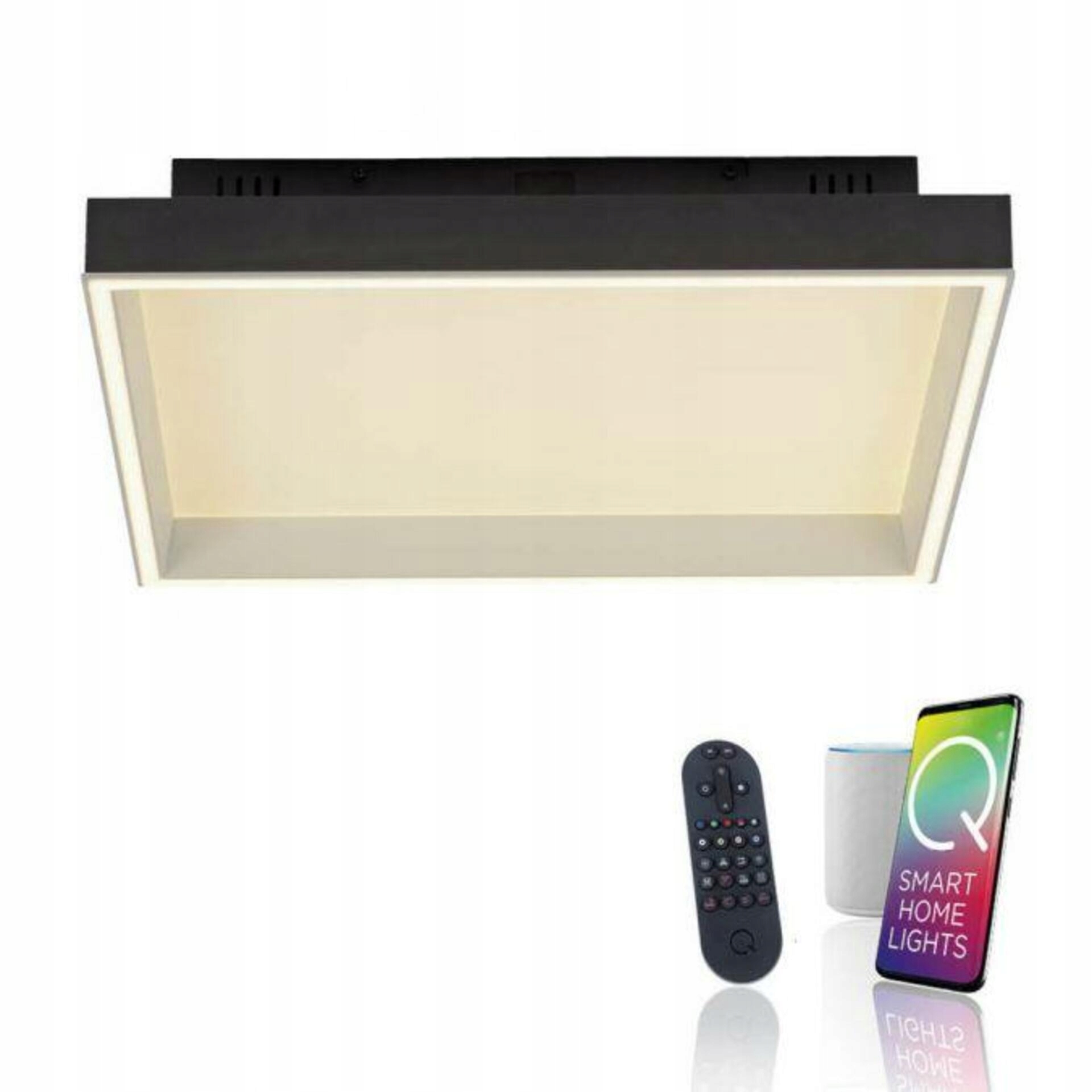 Paul Neuhaus Q-magong Led čierne stropné svietidlo ZigBee, stmievateľné, 40W