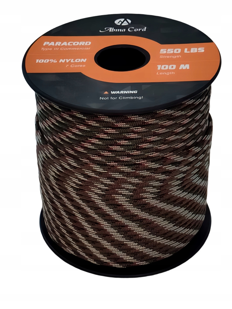 Abma Cord Paracord 550 Lbs Nylonowa lina Sznur 100M 4 mm