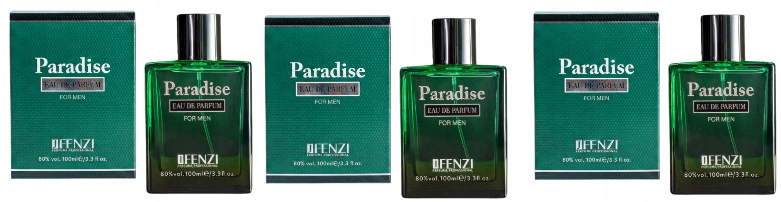 JFenzi Paradise 3x100 ml pánská parfémovaná voda