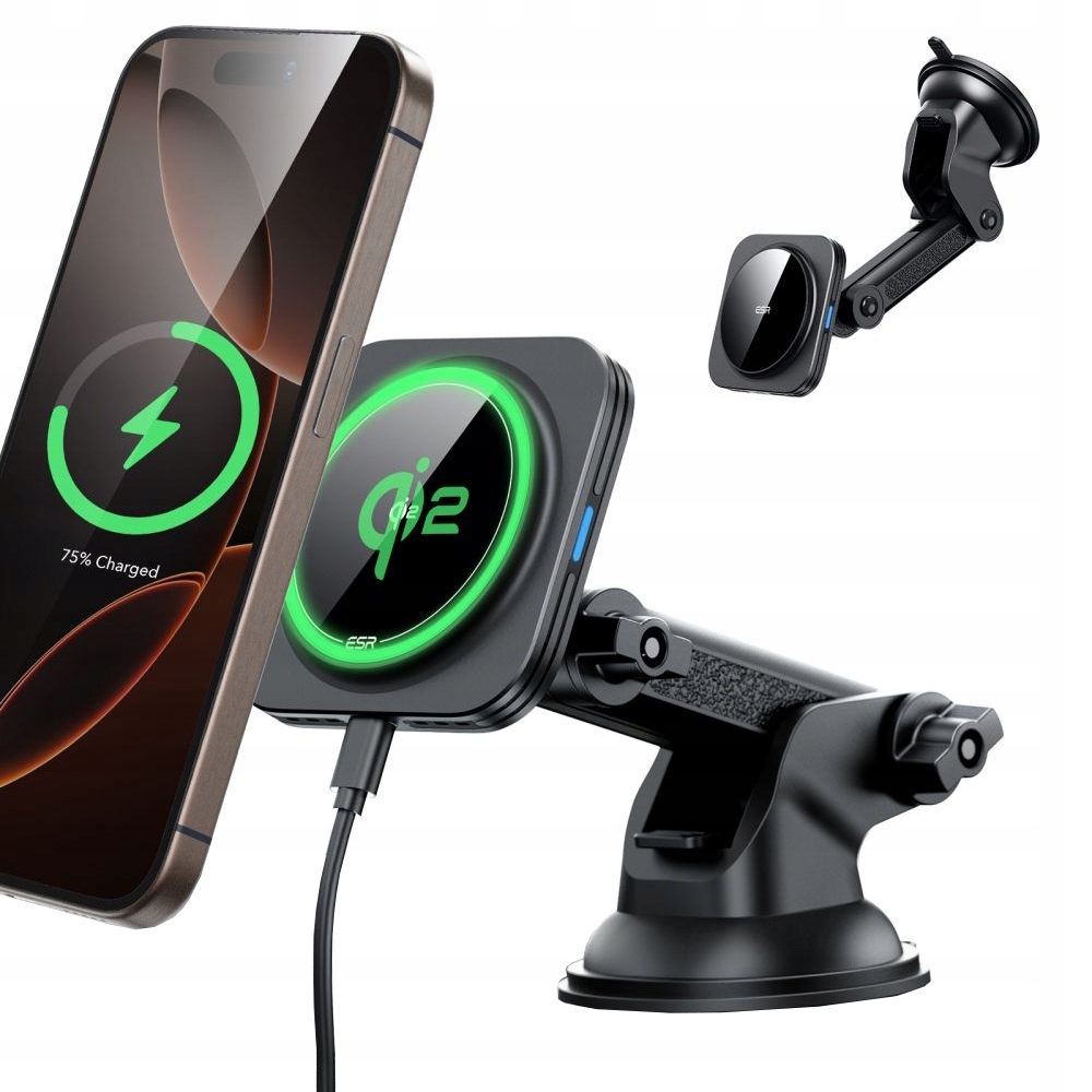 Silný indukční magnetický držák Esr pro MagSafe do auta na sklo a prkno