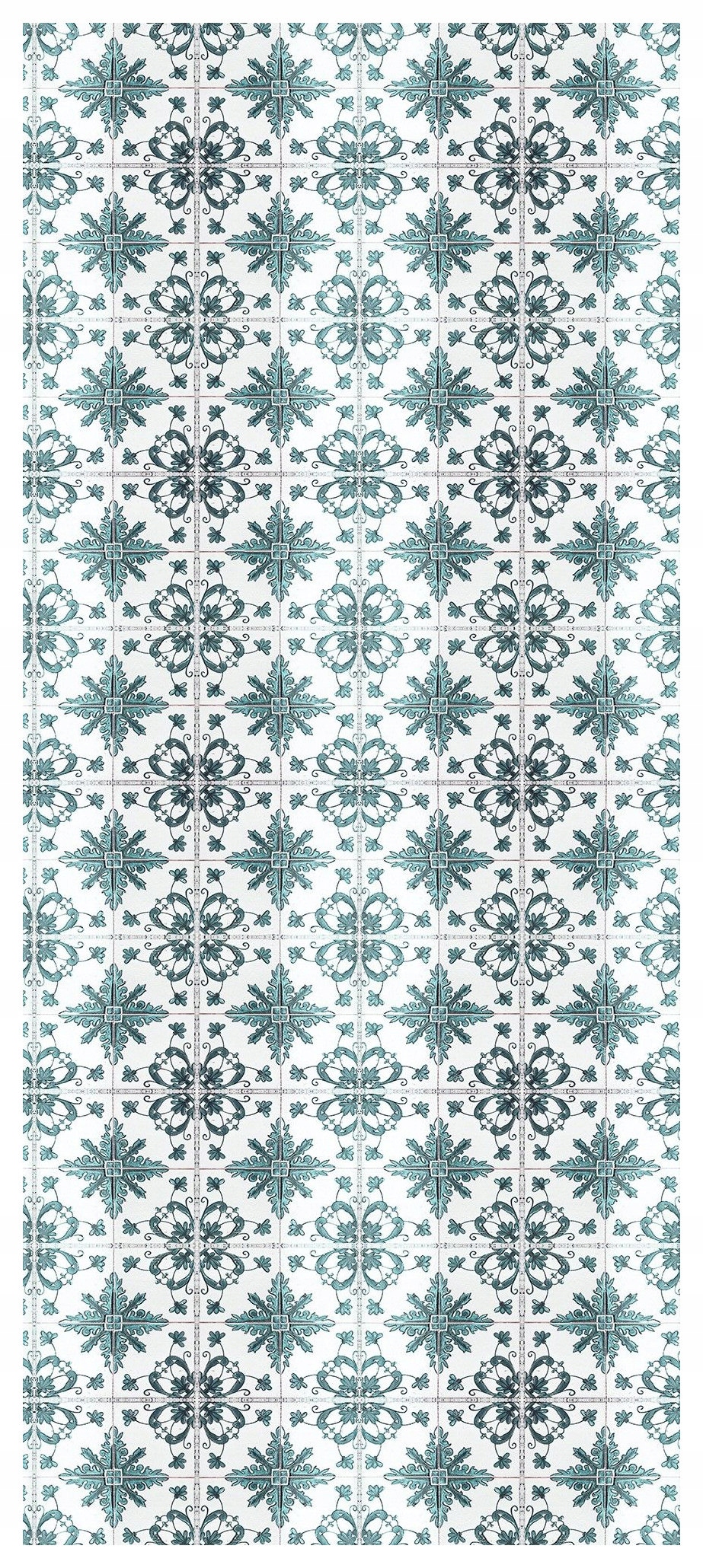 Samolepka Fototapeta Geometrický tyrkysový kaleidoskop květin 91x211