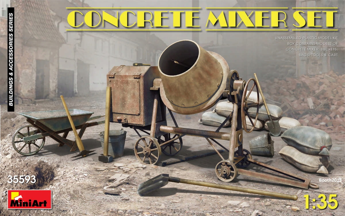 Sada míchaček na beton 1:35 MiniArt 35593