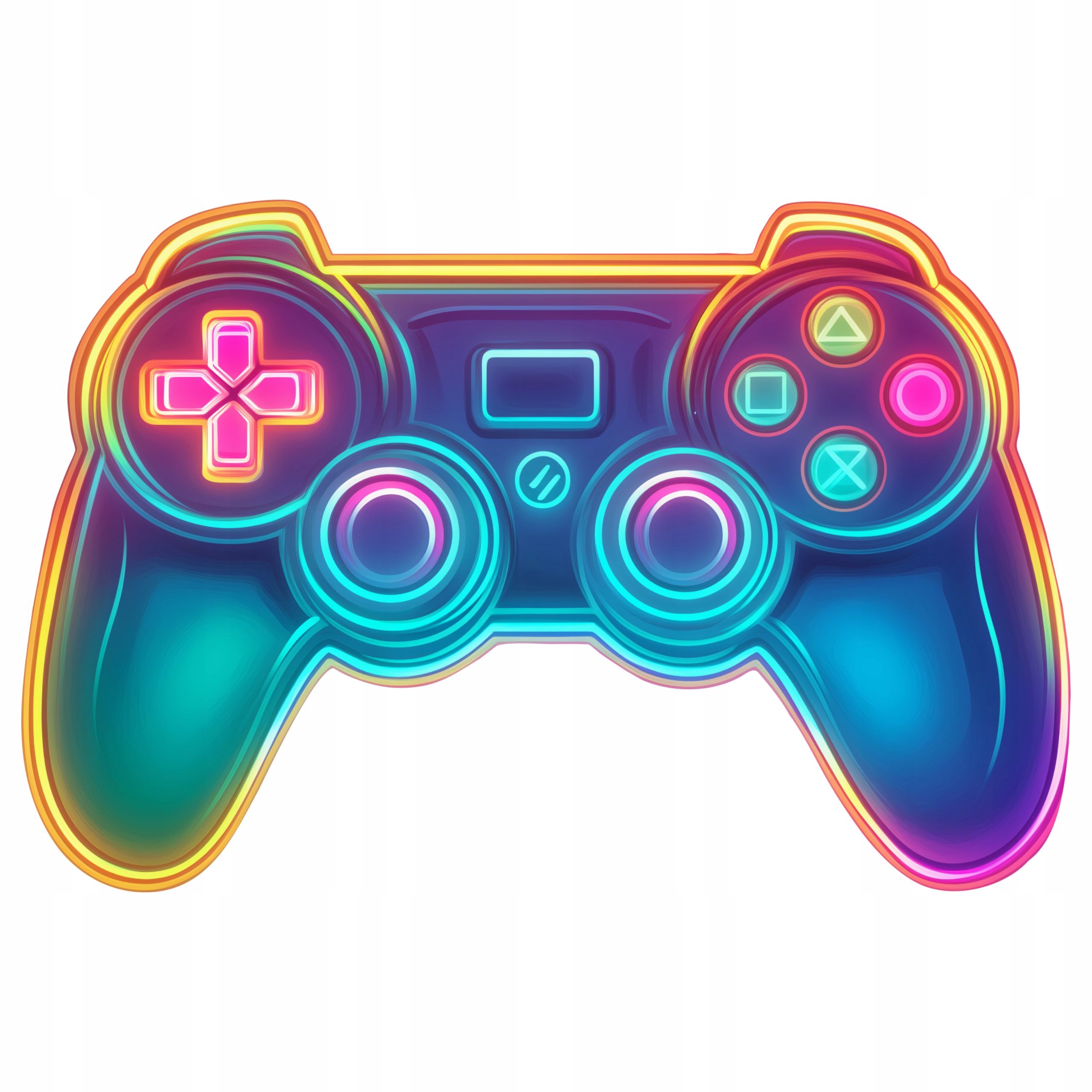Kolorowa Naklejka ścienna dla chłopca nastolatka Gamepad Kontoler gry XXL