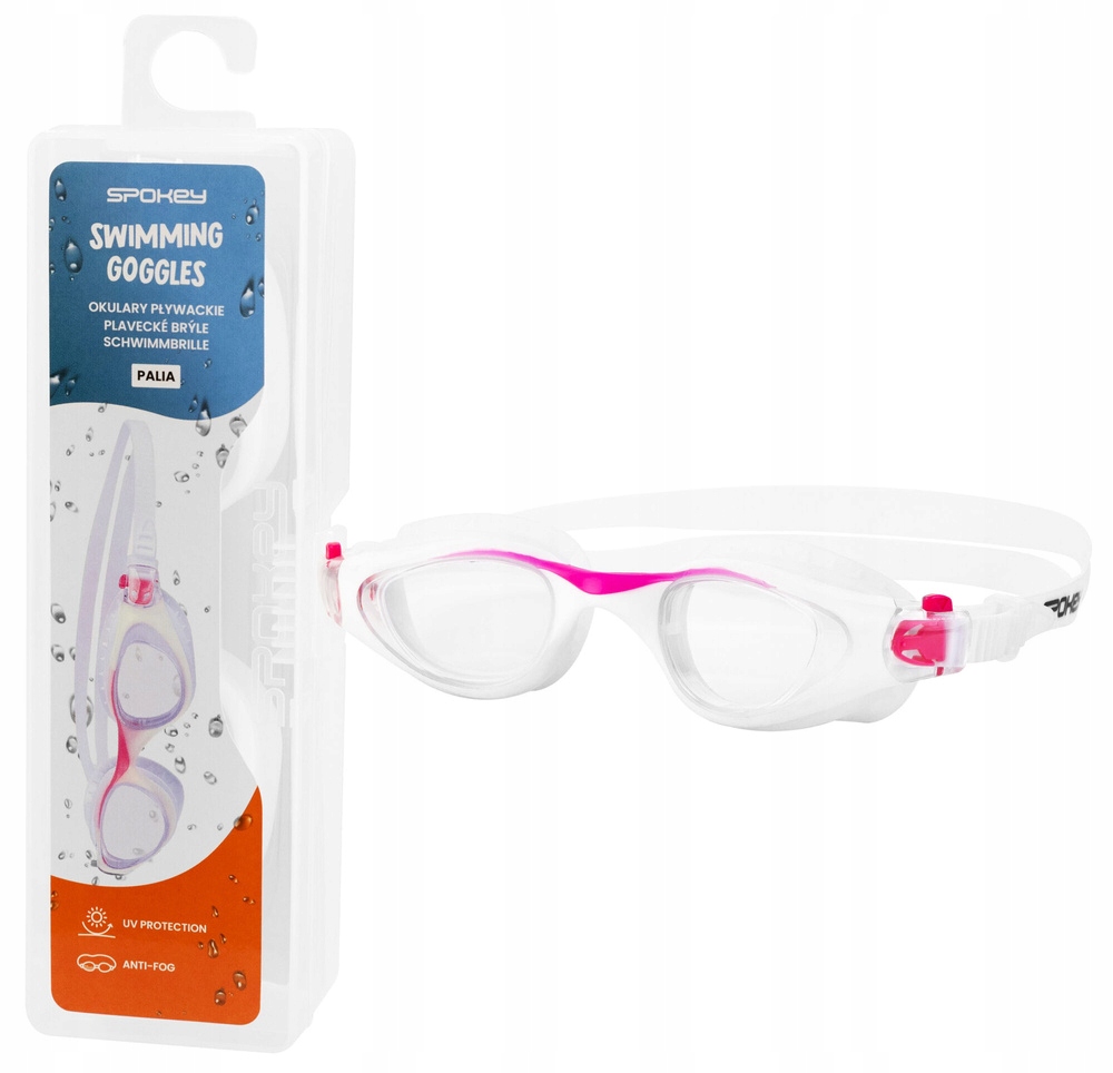 Spokey Okulary Pływackie Na Basen Do Pływania Dla Dziewczynki Anti-fog