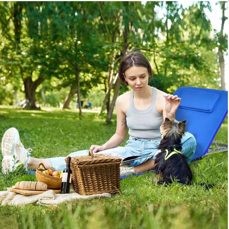 Leżak plażowy ogrodowy zestaw 2 szt + stolik Model NP10213NY