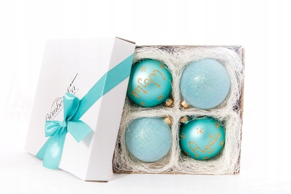 

Zestaw bombek z imieniem napisami 8 cm