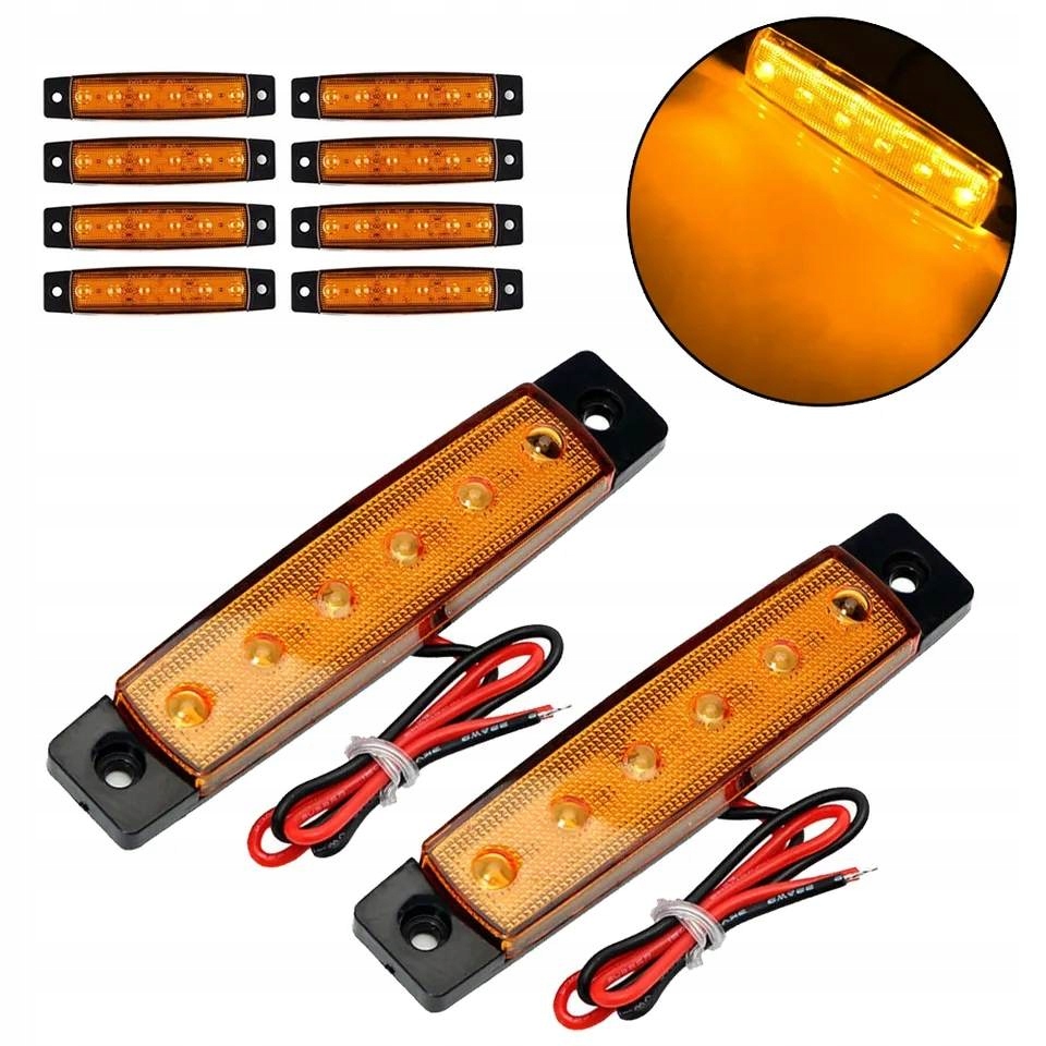 4szt LAMPKI ŚWIATŁO OBRYSOWE OBRYSÓWKI LED ZESTAW Oświetlenie ostrzegawcze Numer katalogowy części 28-15