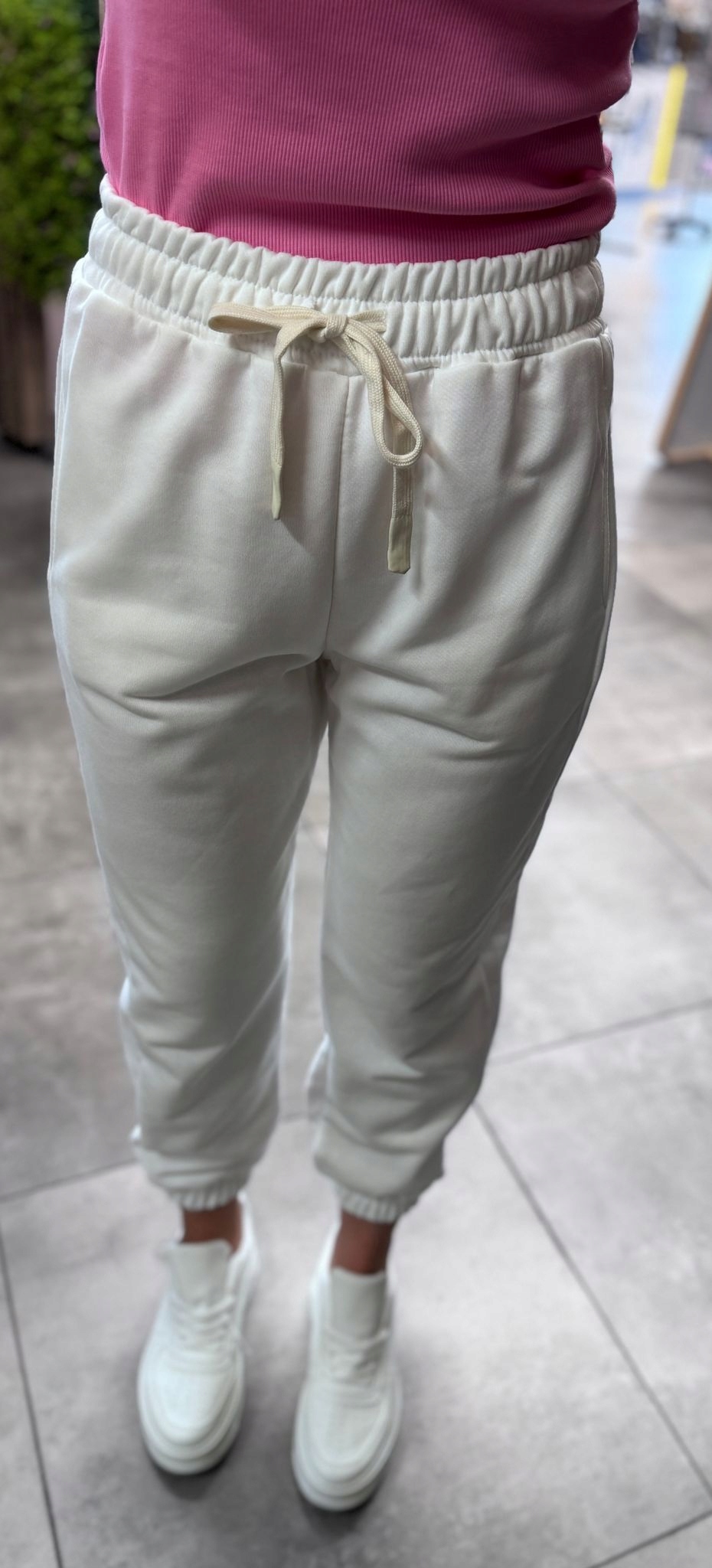 Dámské Tepláky Azara Bavlna Smyčková Smetana Uni