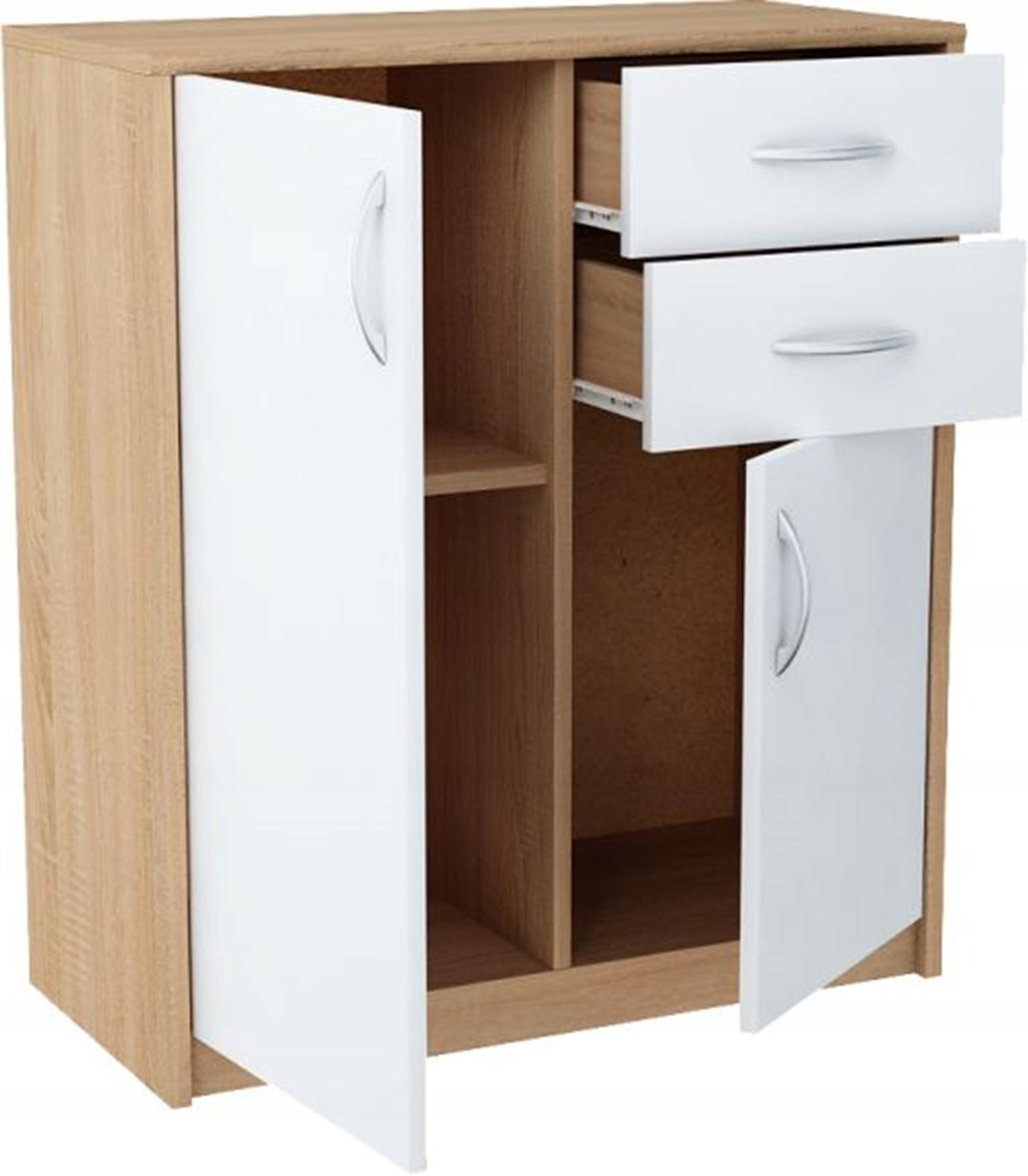 

Komoda szafka 2D2S Biały-sonoma szuflady regał