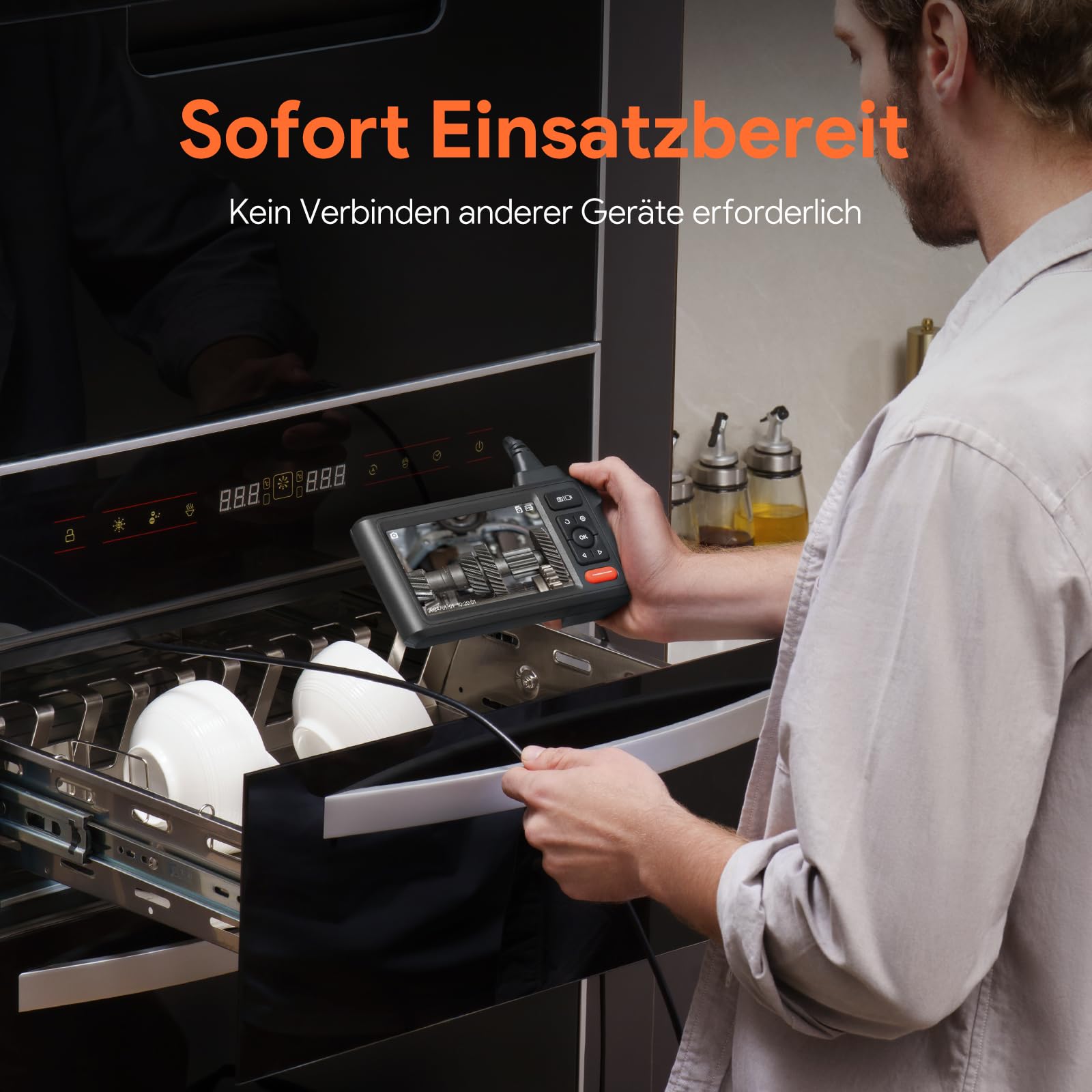 DEPSTECH Kamera Endoskopowa 1080P Dual Obiektyw 5m Wodoodporna IP67 — miniatura 6