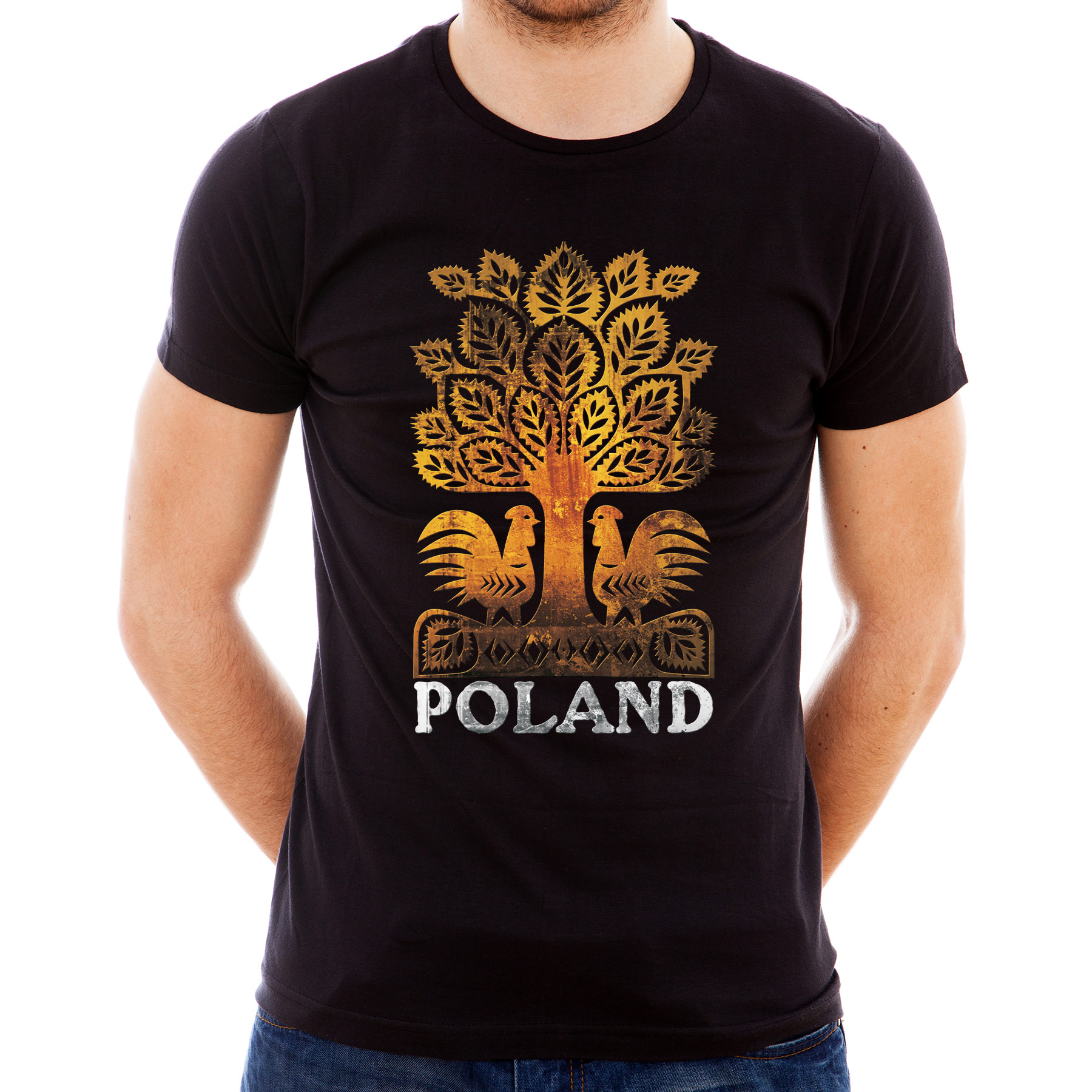 

Koszulka Wycinanka Kurpiowska (M):: XL,: czarny